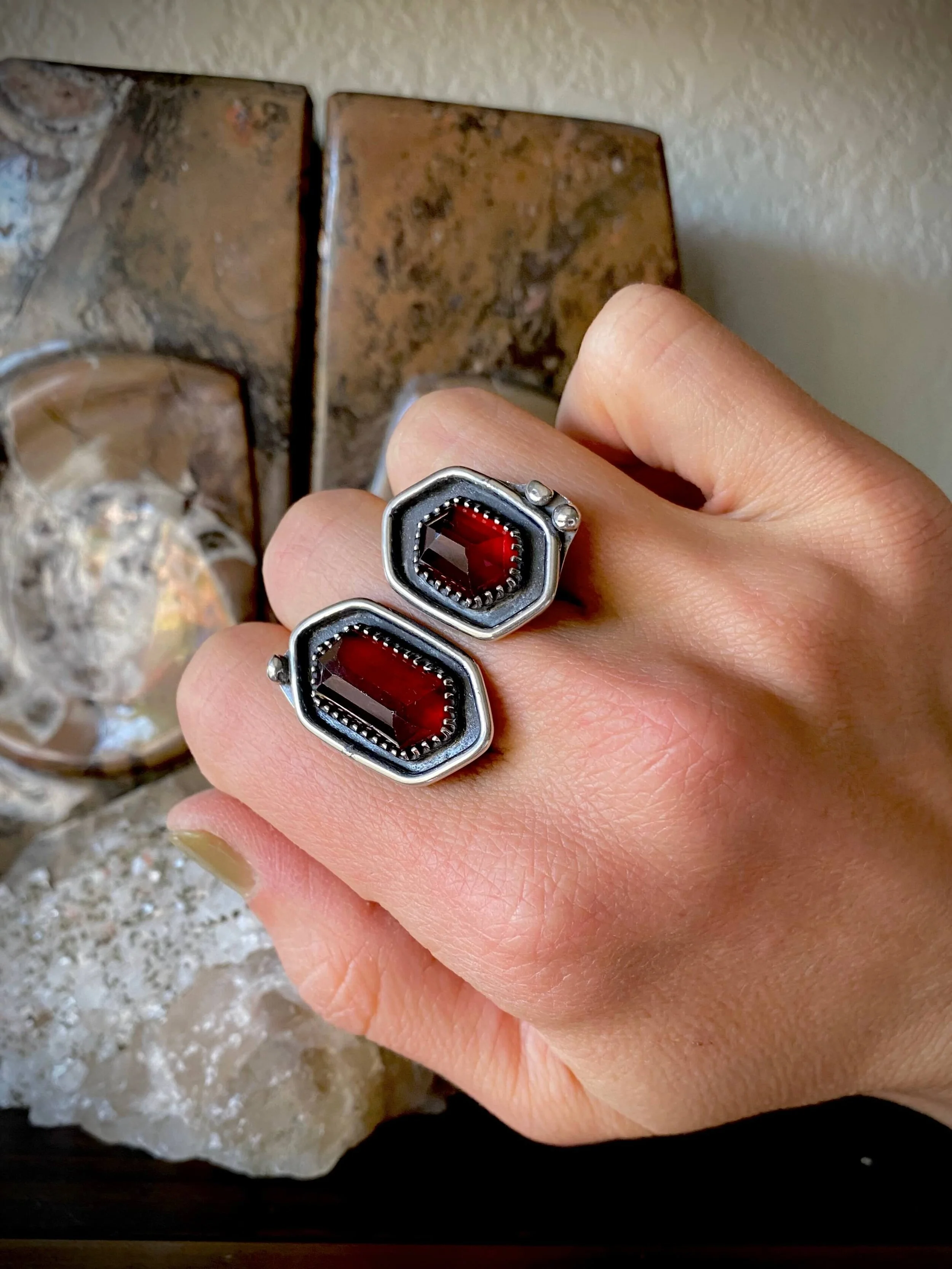 Two Stone Hessonite Ring.jpeg