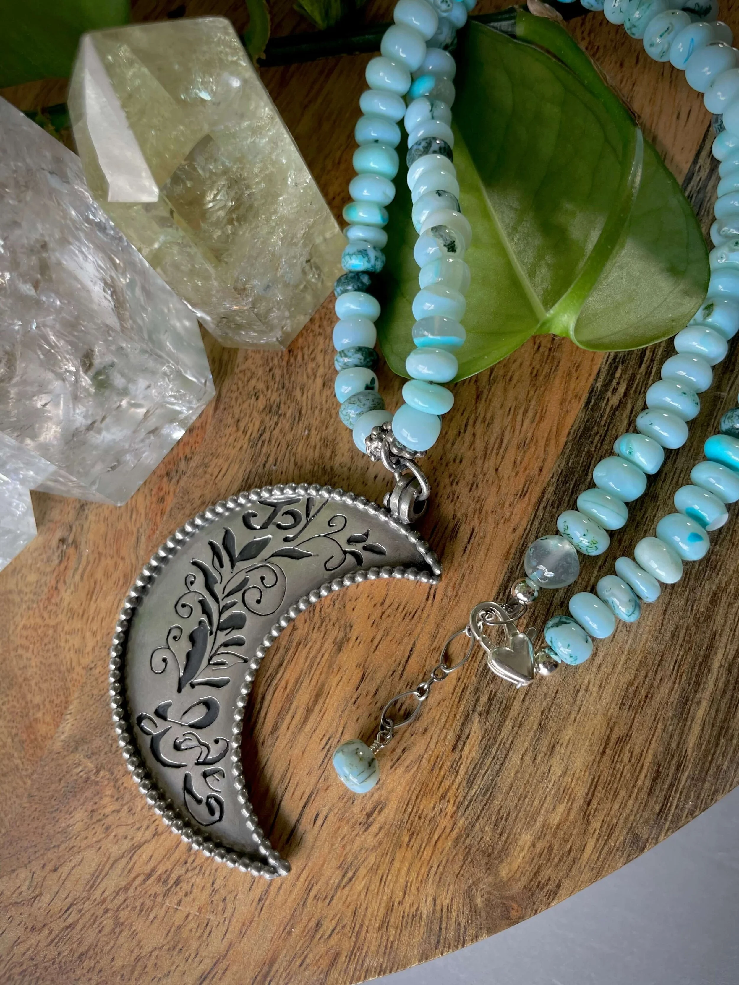 Joy and Love Necklace with Blue Opal.jpeg