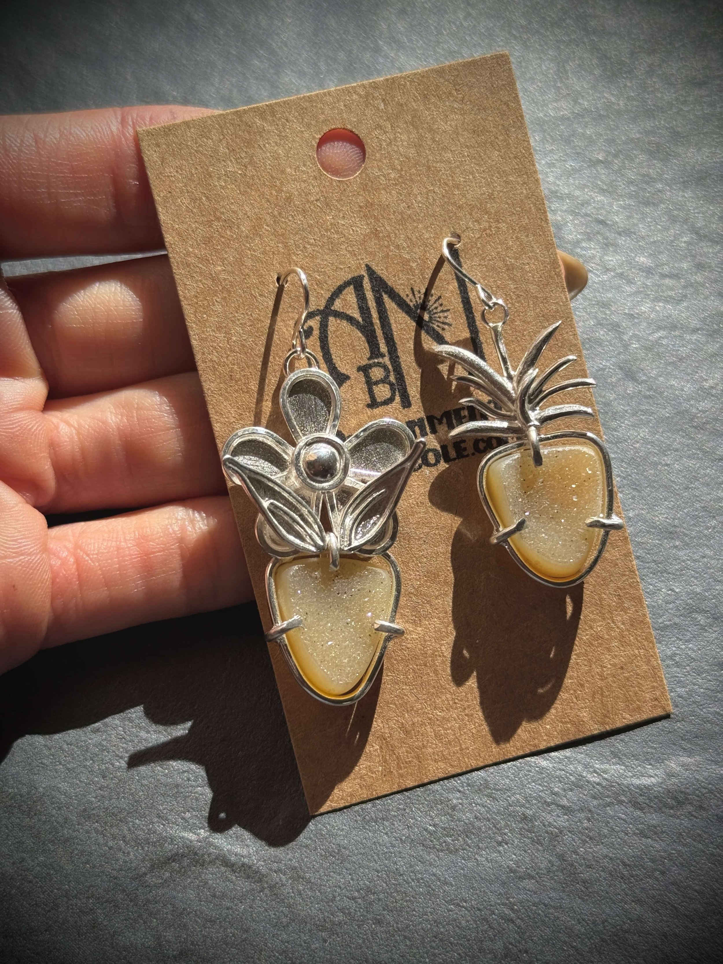 Planted seeds will grow Drusy Earrings