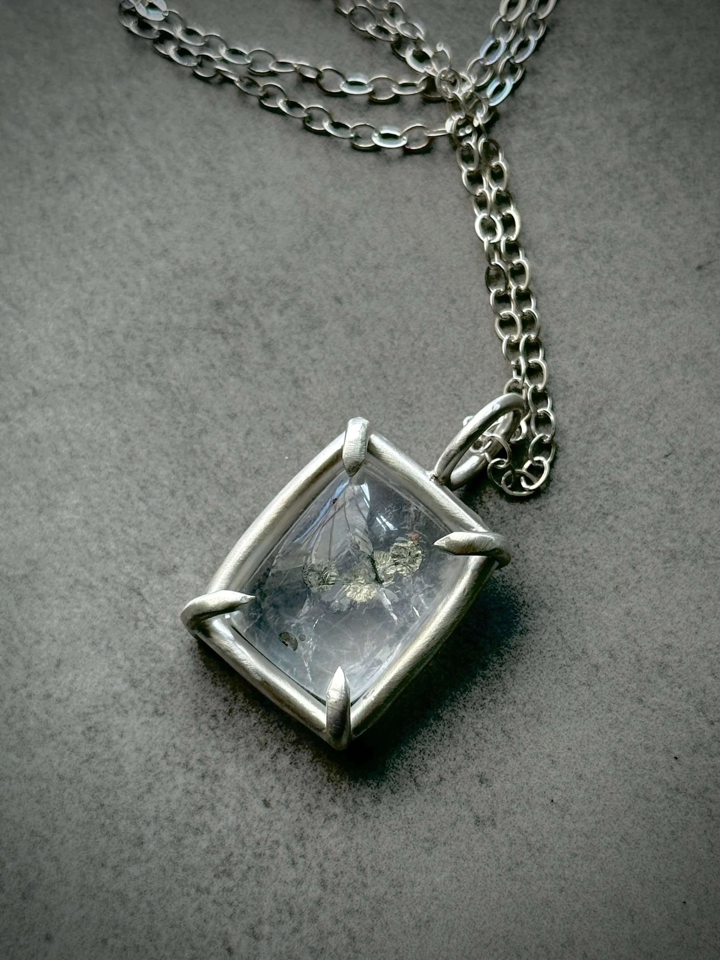 Pyrite in Quartz Pendant