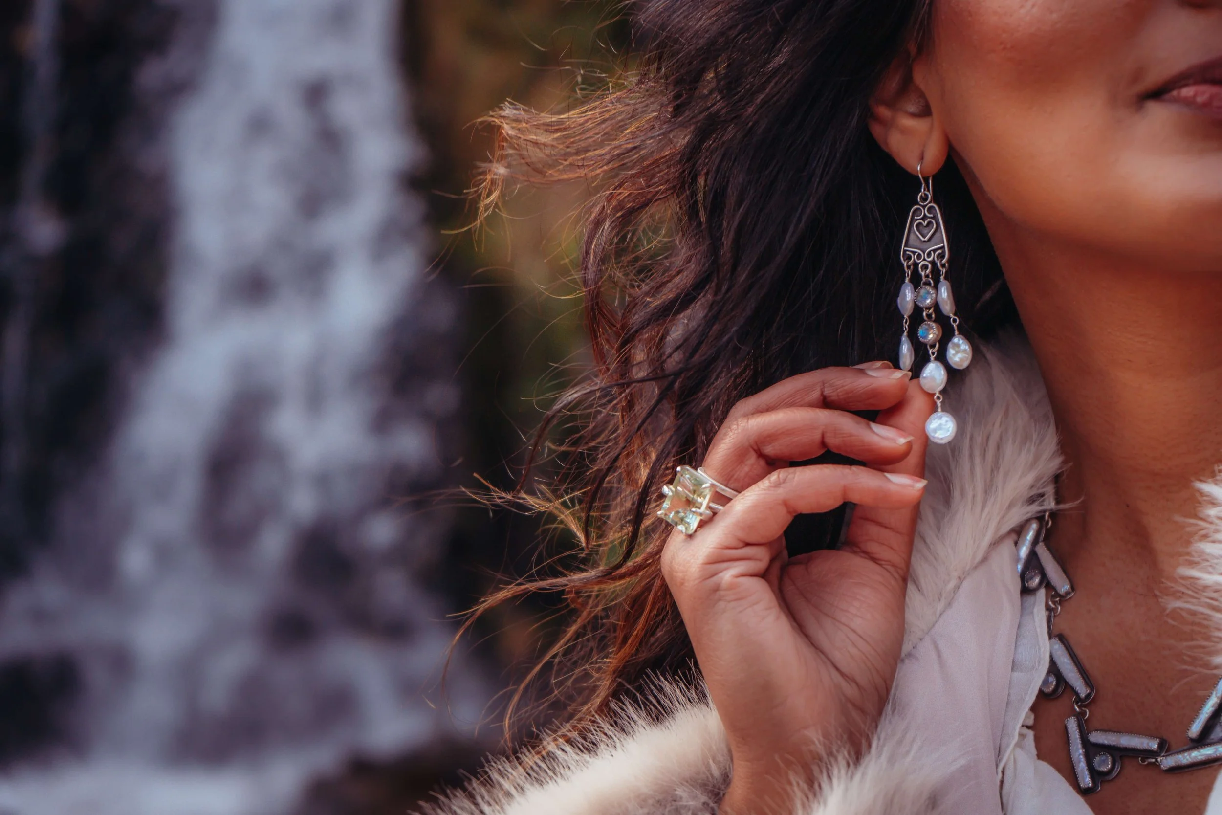 Green Amethyst Prong Set Ring size 4.75