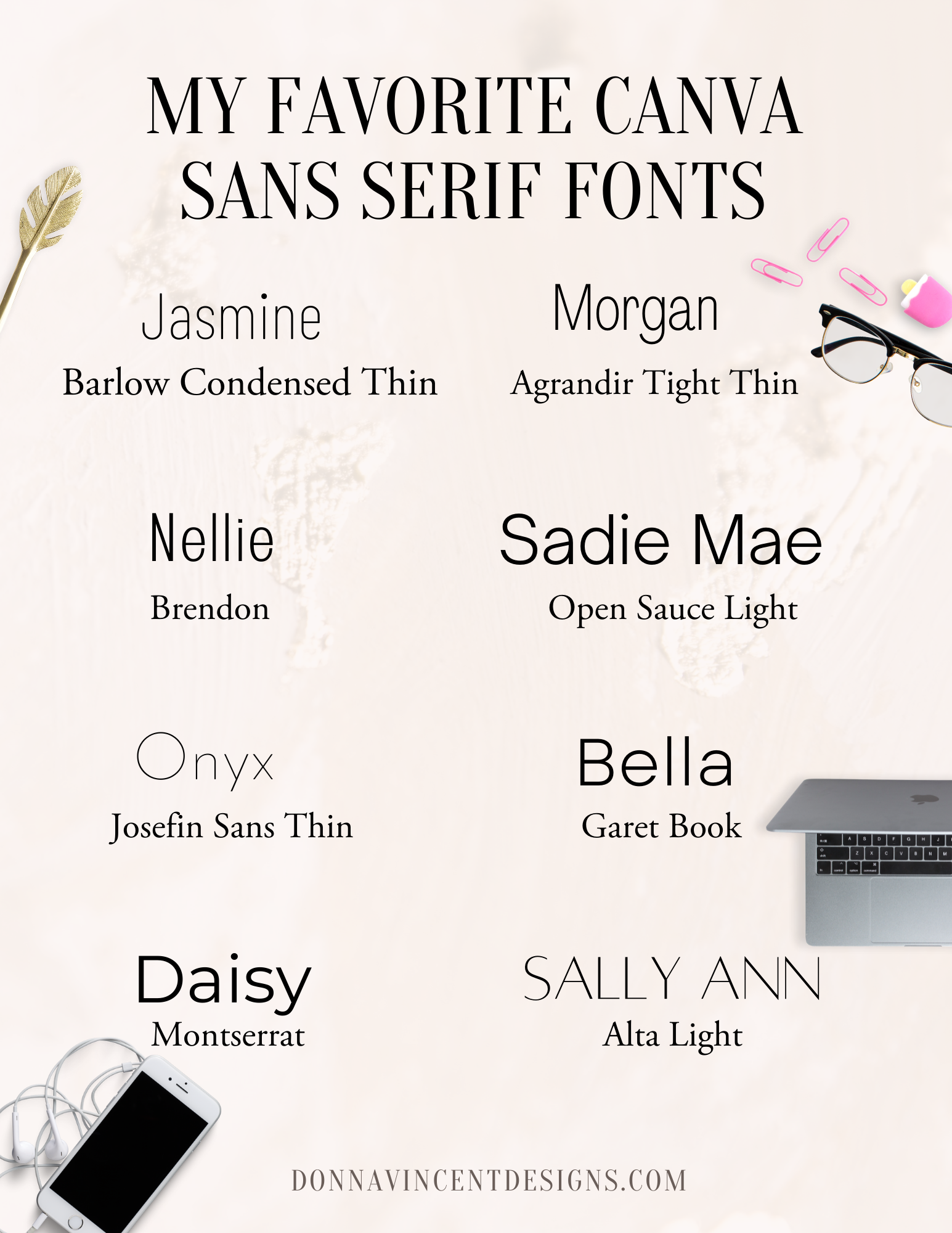 My Favorite Canva Fonts — Donna Vincent Designs, LLC