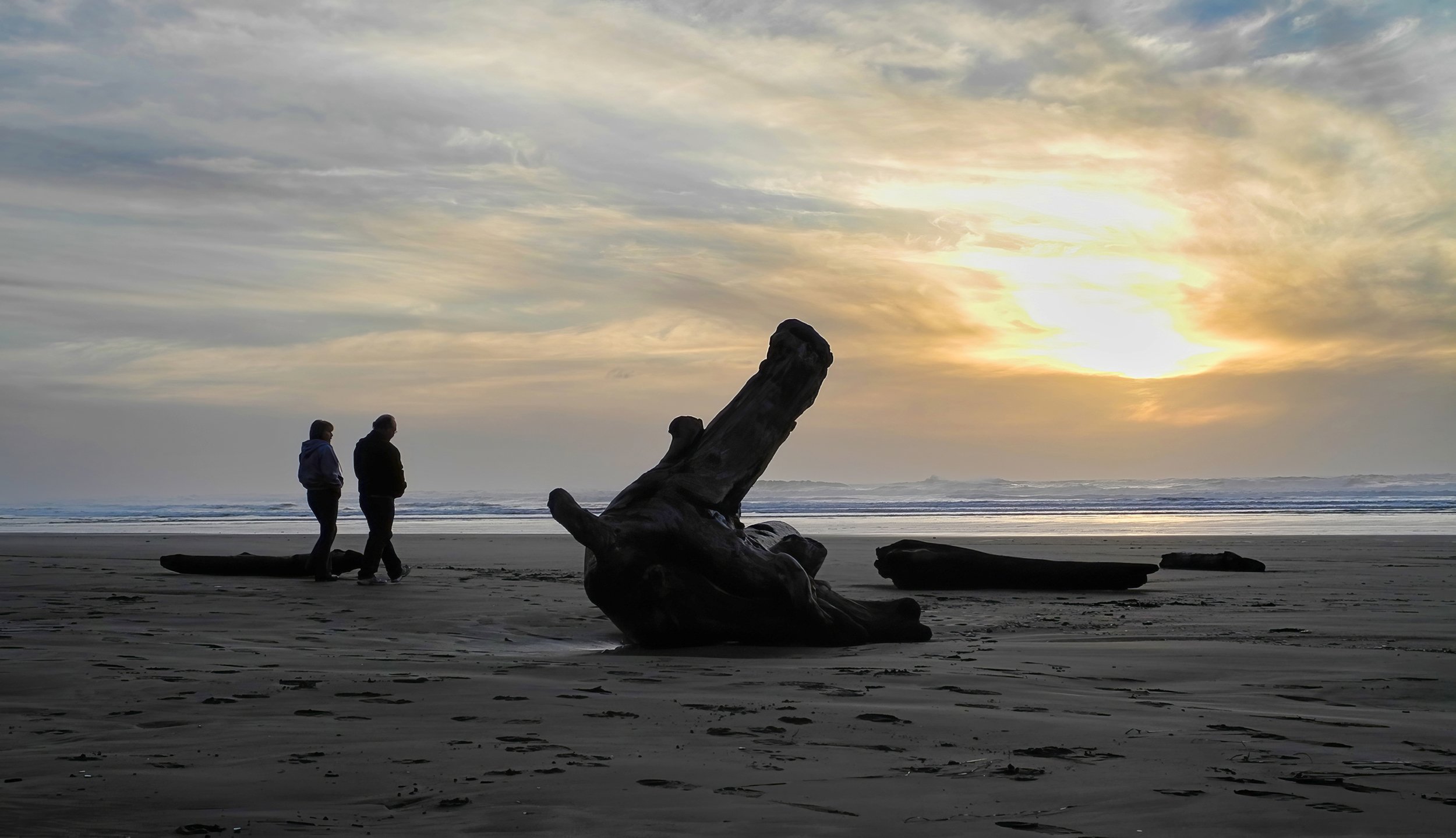 Walking on an Oregon Beach