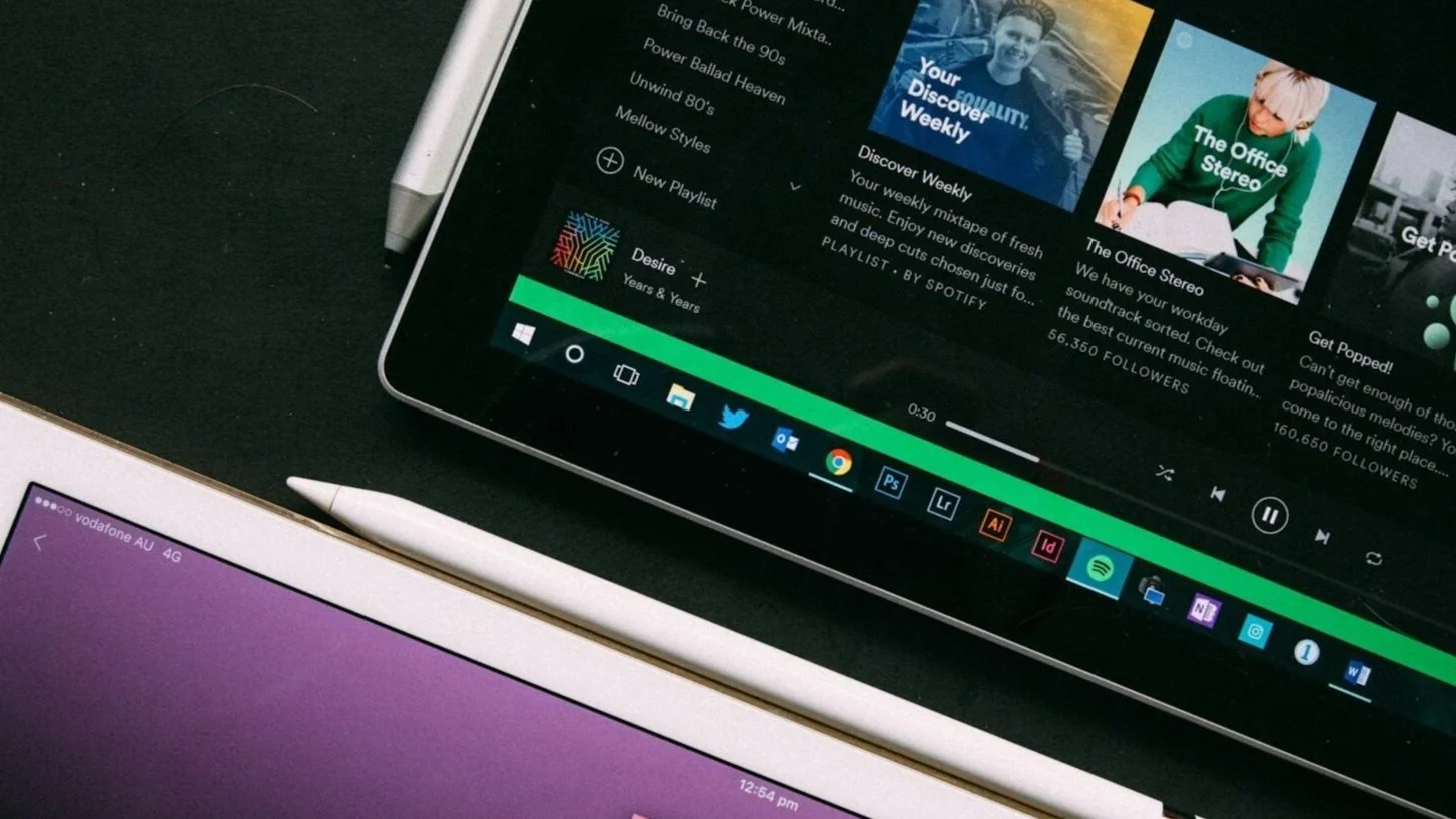Streaming music on tablet