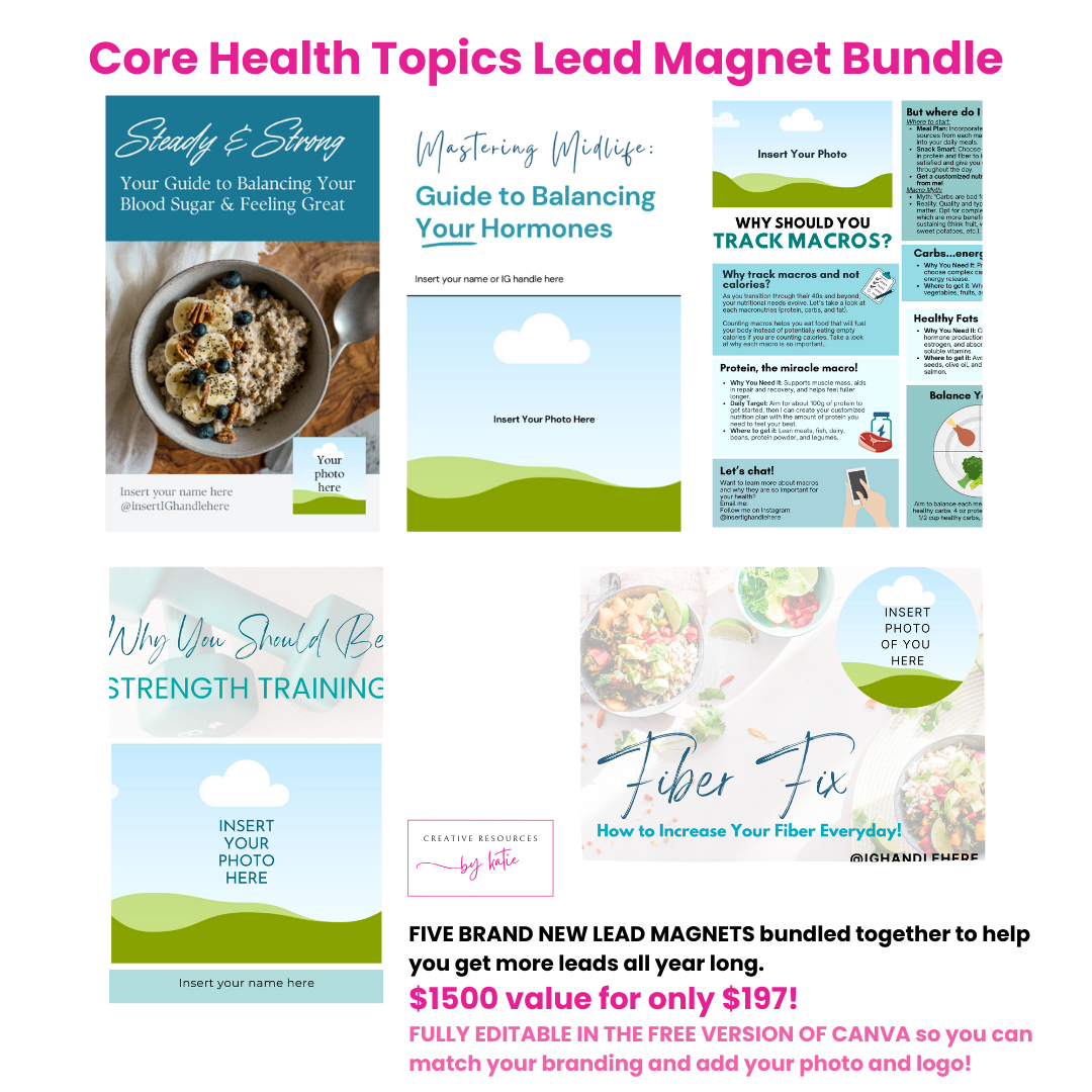 Core Health Topics Brand New Lead Magnet Bundle