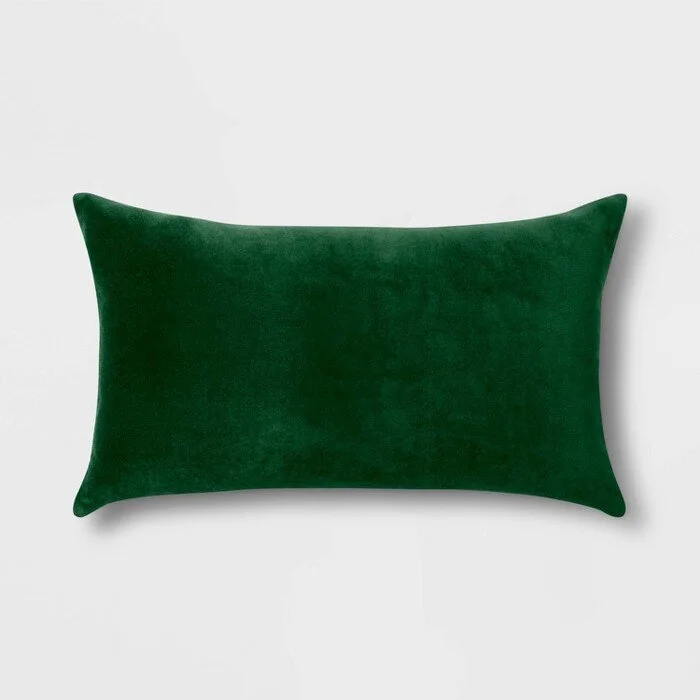 Cheap green velvet pillow target Clearance