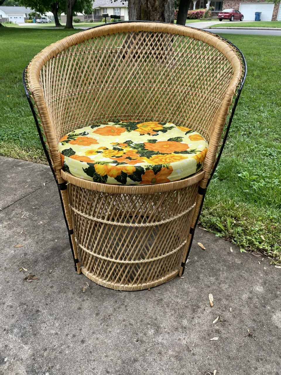 Low-back Rattan Chair — Vintage Rental Co