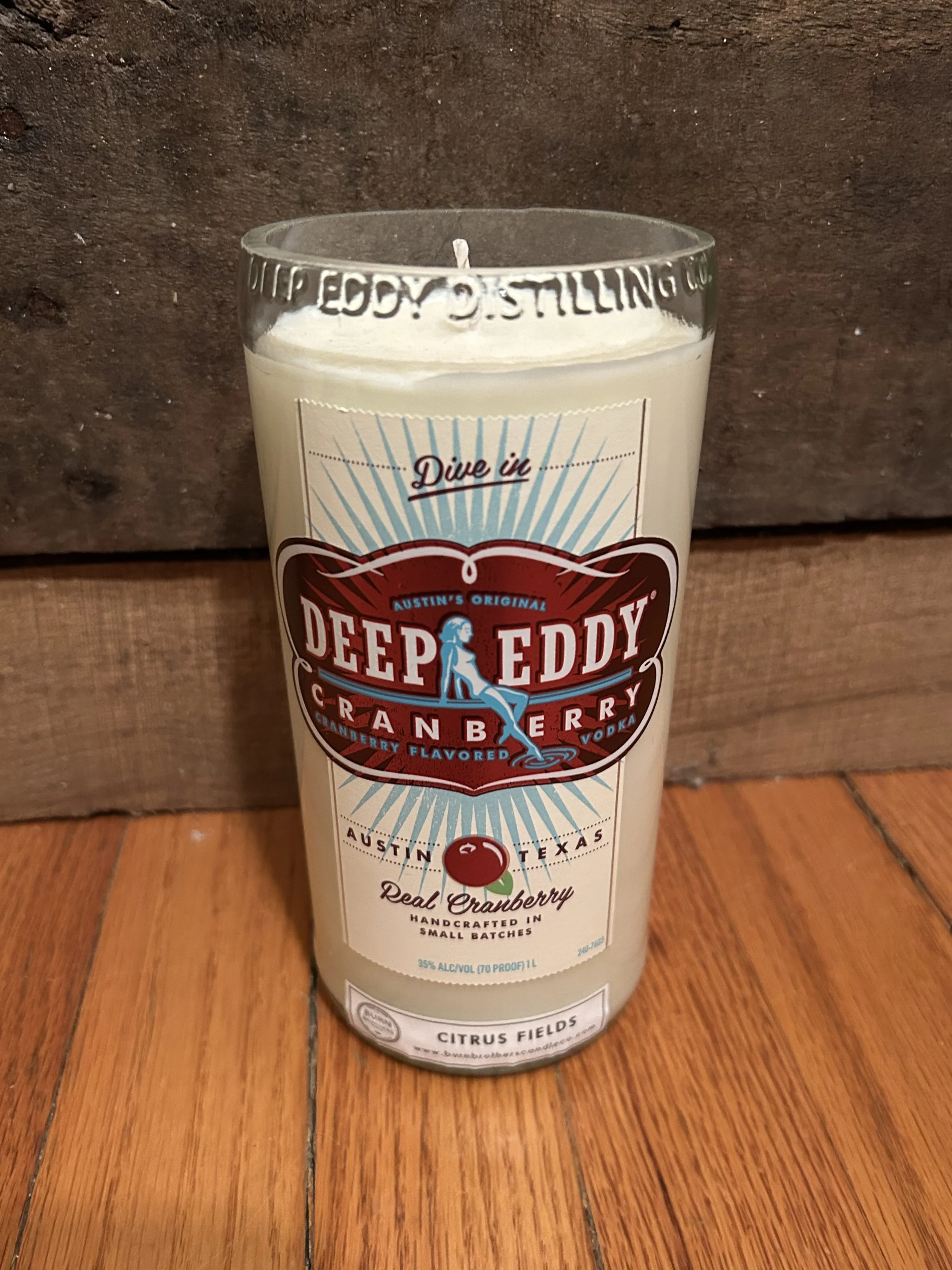 Deep Eddy Cranberry (Liter)- Citrus Fields - Soy Wax Candle