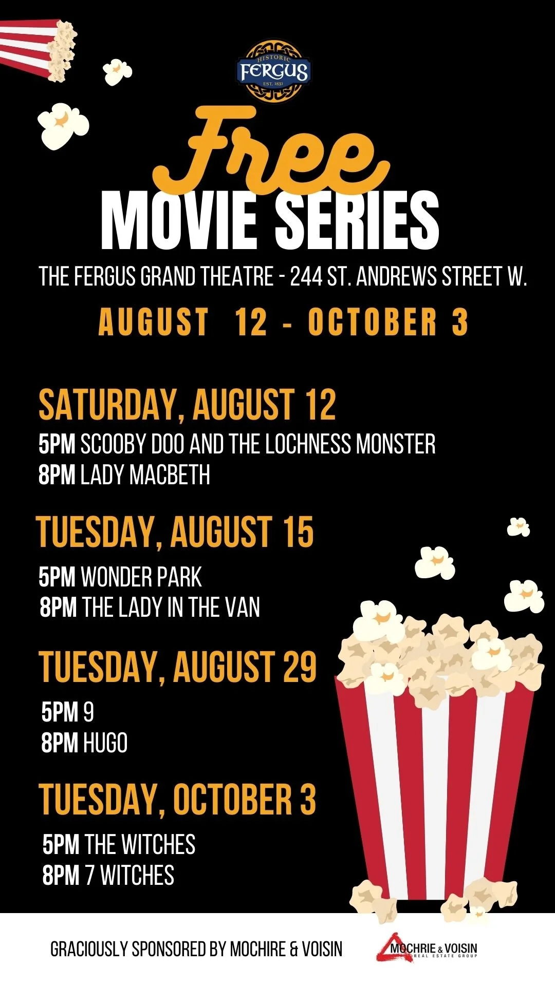 FREE Movie Night — Downtown Fergus
