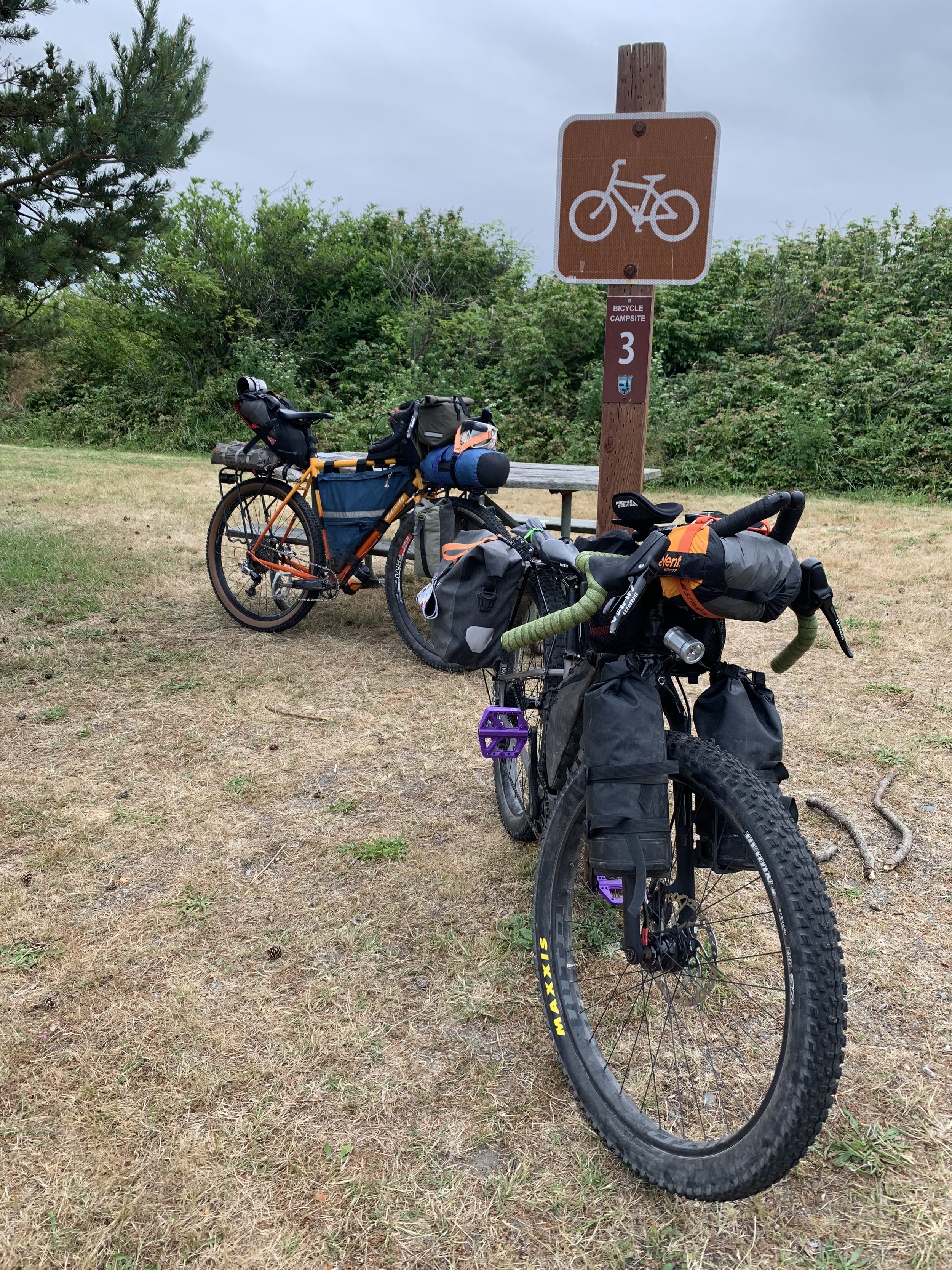  Bike camping spot at Fort Worden in Port Townsend 