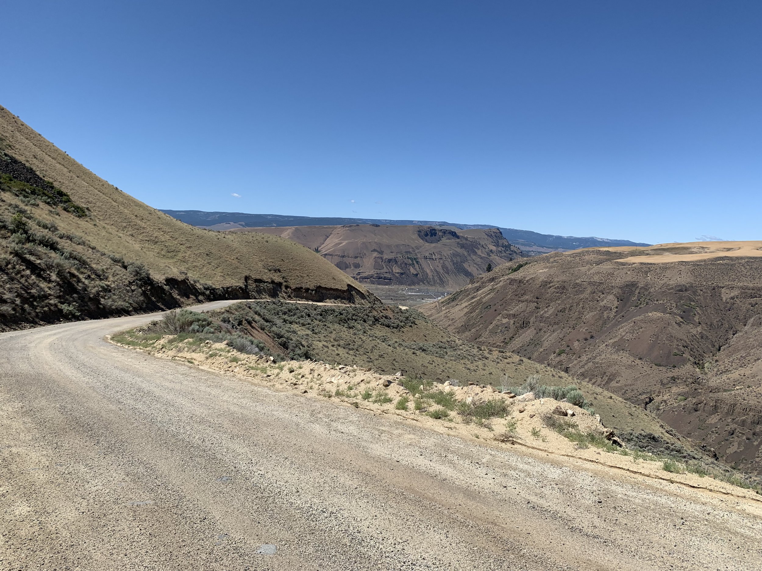  The long climb out of Wenatchee on the Rock Island Grade (looking back toward Wenatchee) 