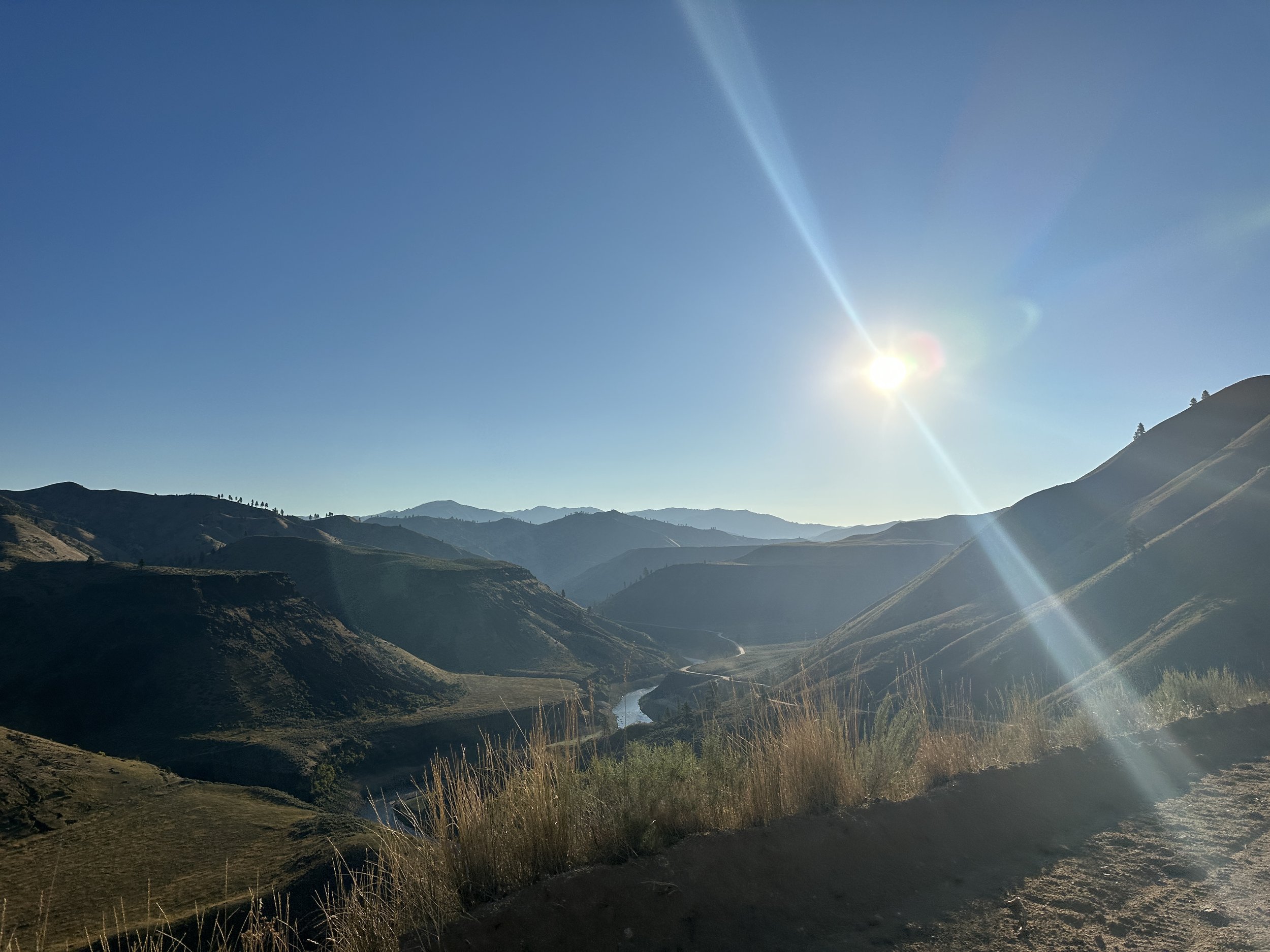 Looking down on South Fork Boise River