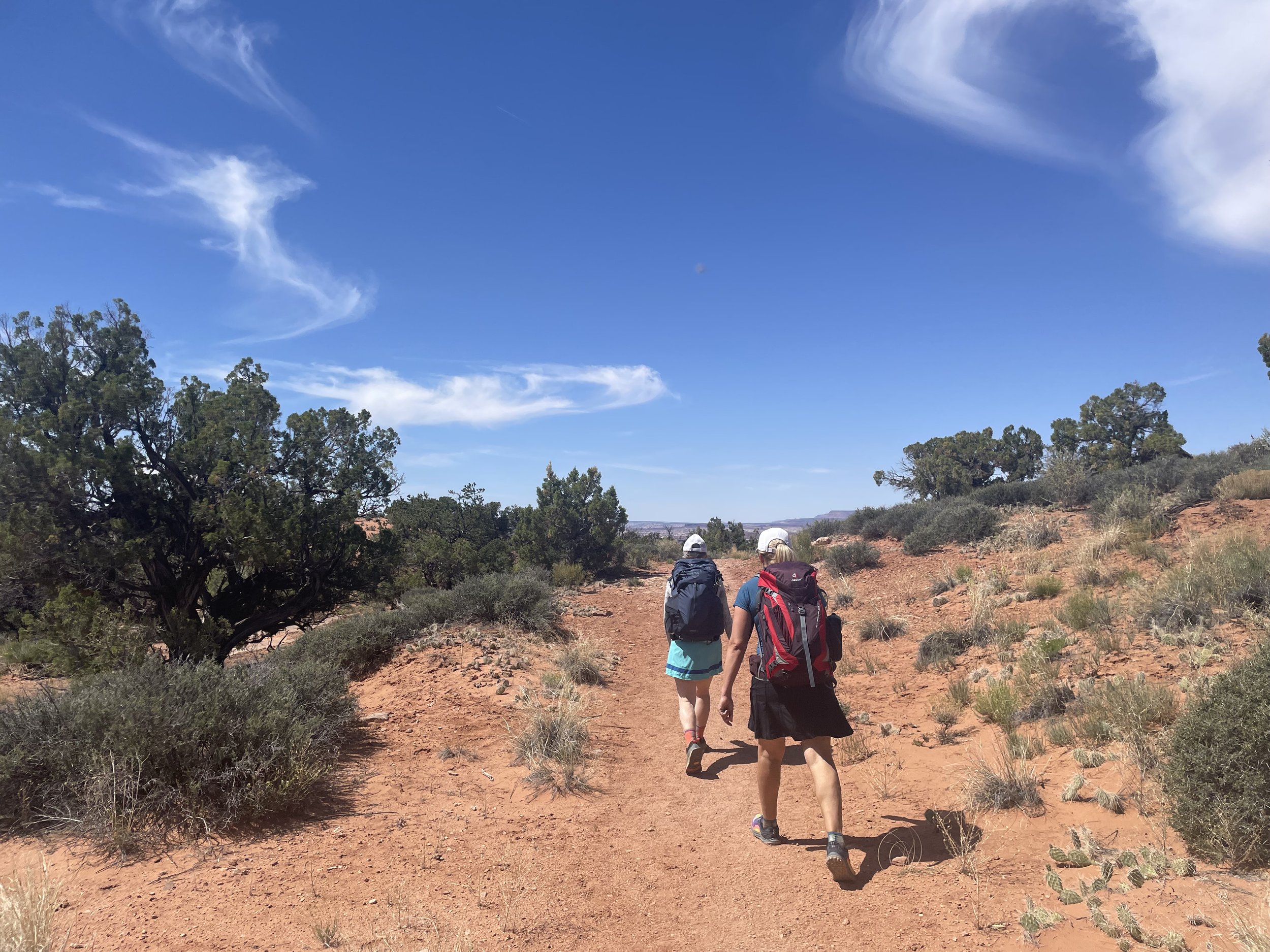 Heading out to cache water at Murphy Campground