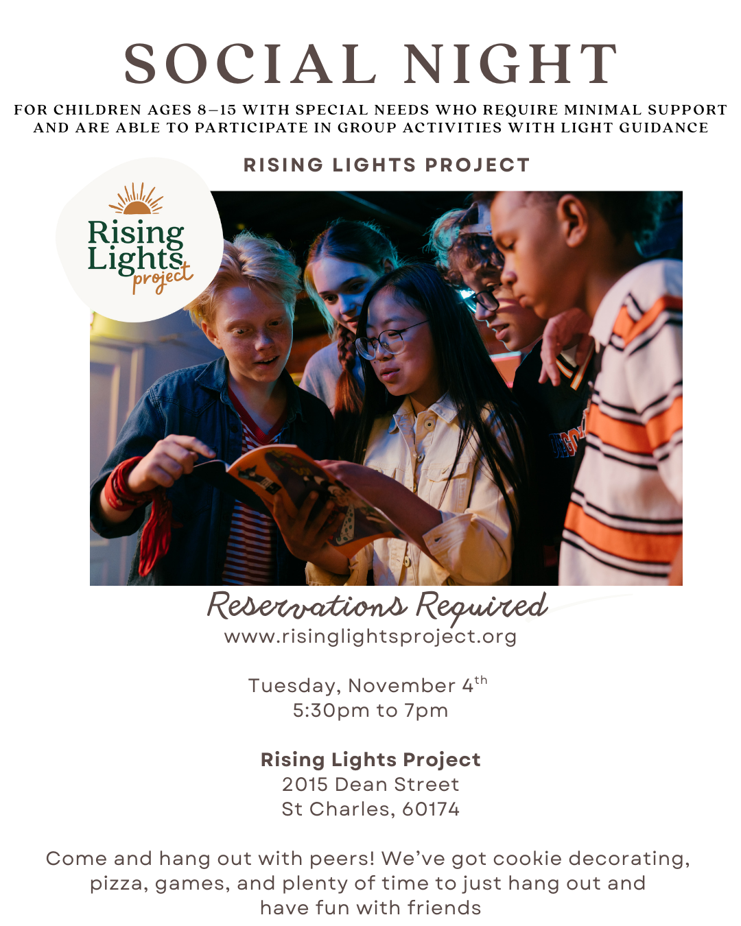Social Night- November (Ages 8 to 15)