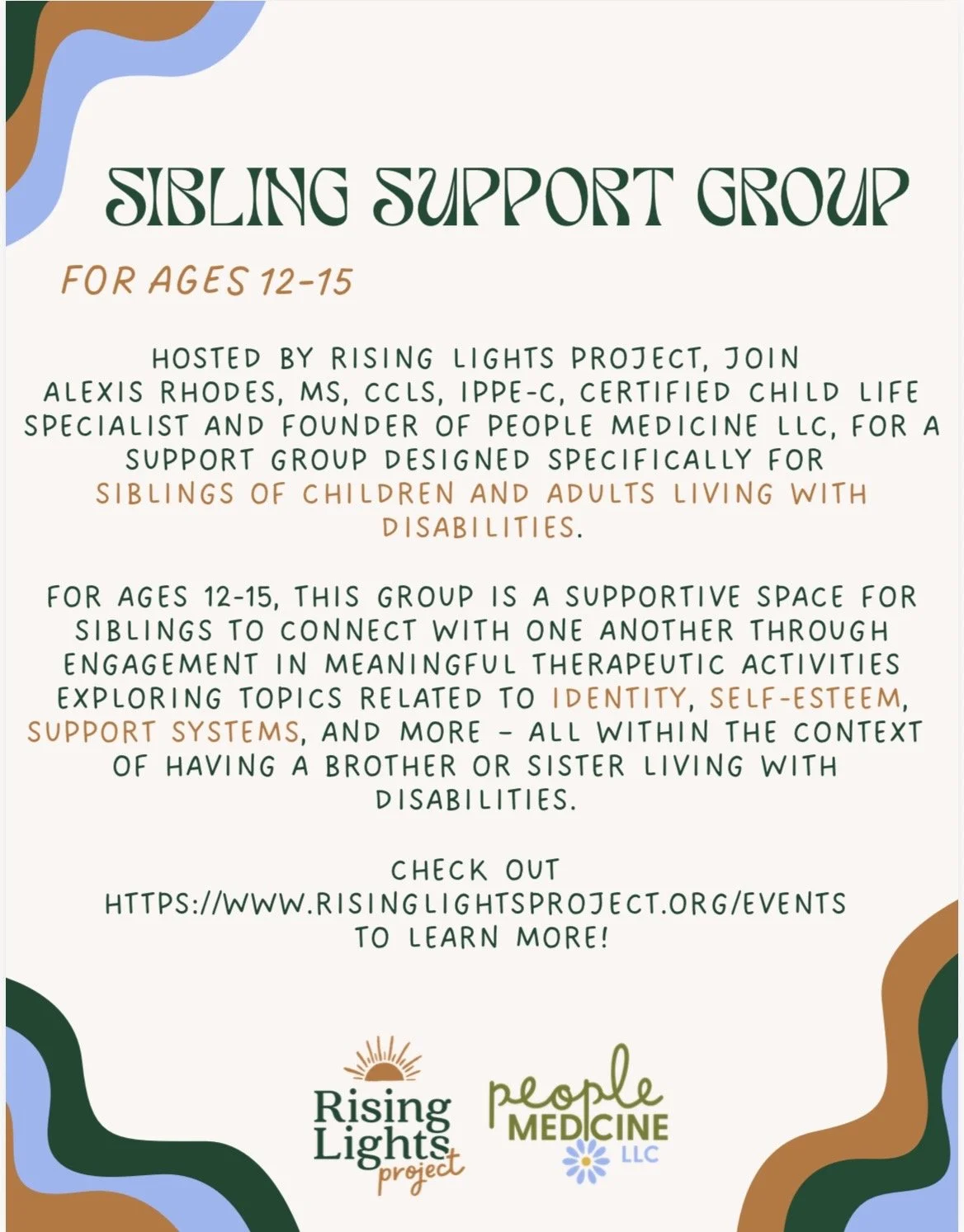 Sibling Group- Session 2 (Ages 12-15)