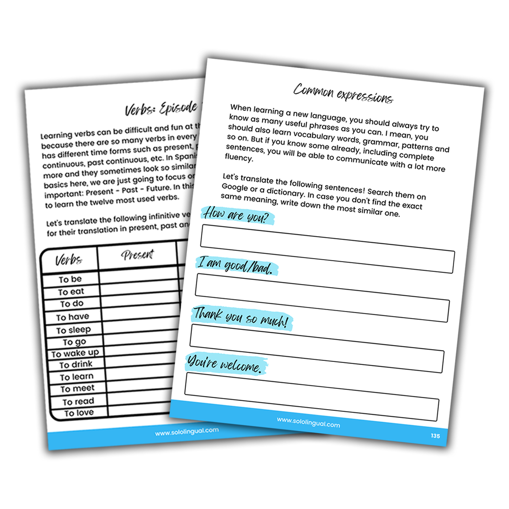 The Ultimate Workbook To Learn Any Language - Sololingual