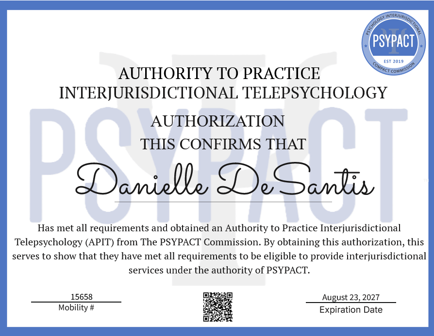 Screenshot 2026-07-15 at 18-59-25 Authority to Practice Interjurisdictional Telepsychology - Annual Renewal • Danielle DeSantis • PSYPACT®.png