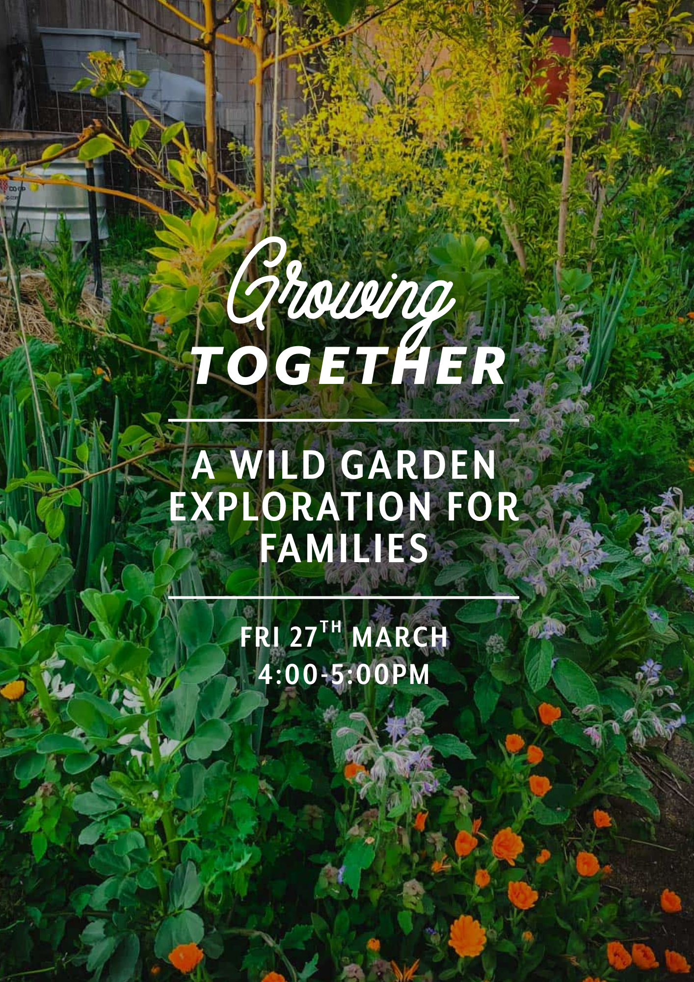 Growing Together: A Wild Garden Exploration for Families  — Fri 27th March | 4:00PM - 5:00PM