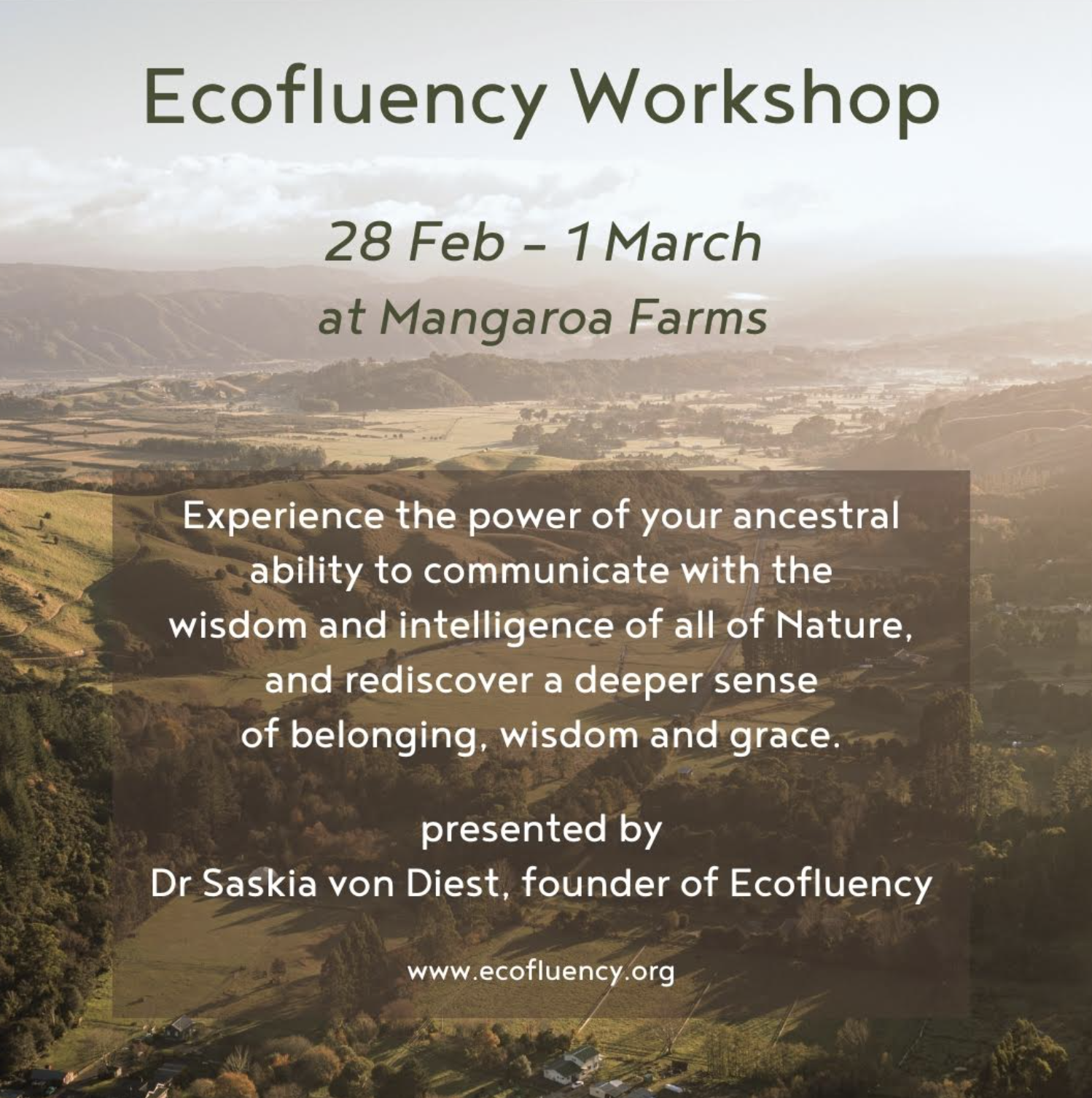Ecofluency Workshop in Nature communication