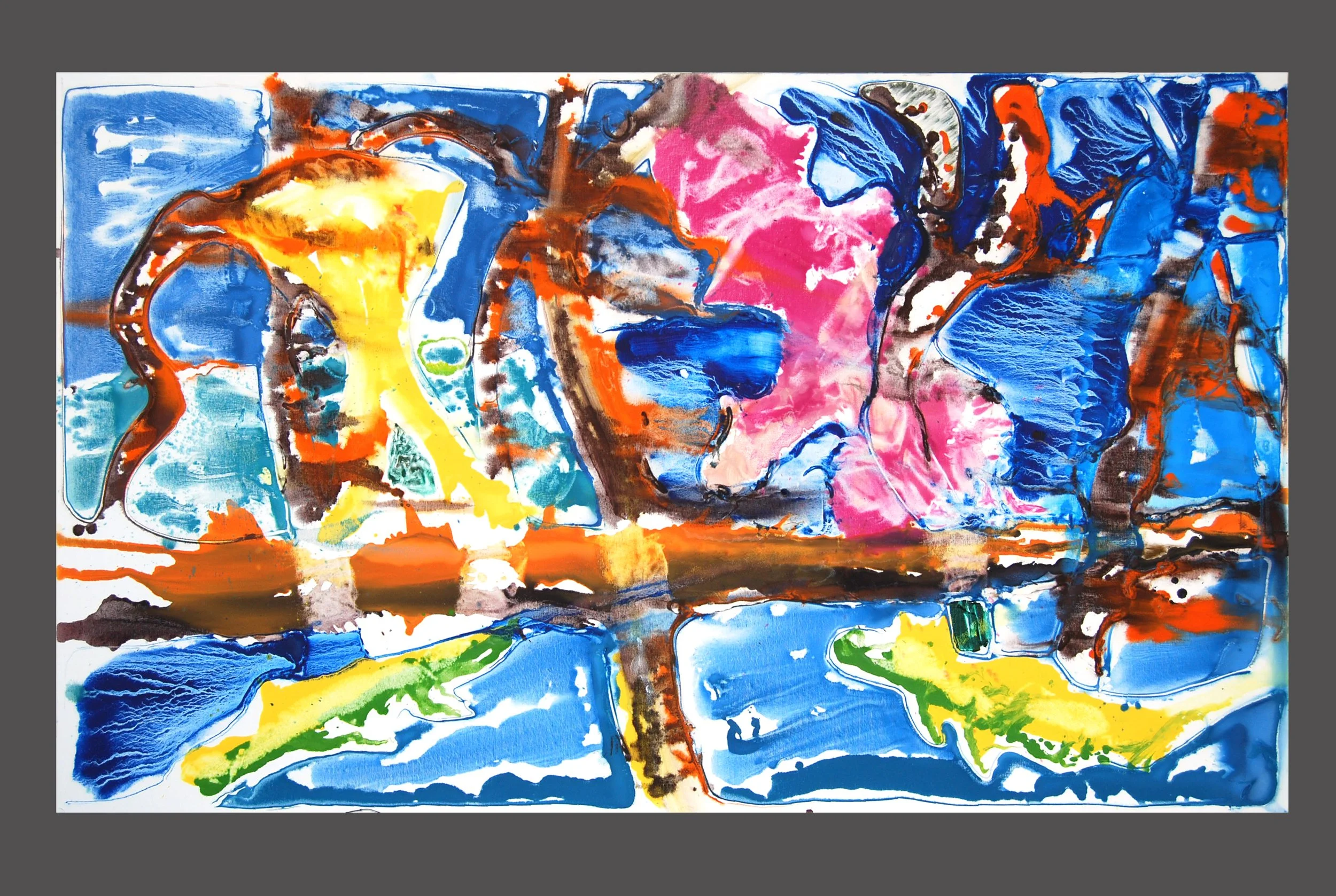 Log roll, Oil on canvas, 38"x 62"