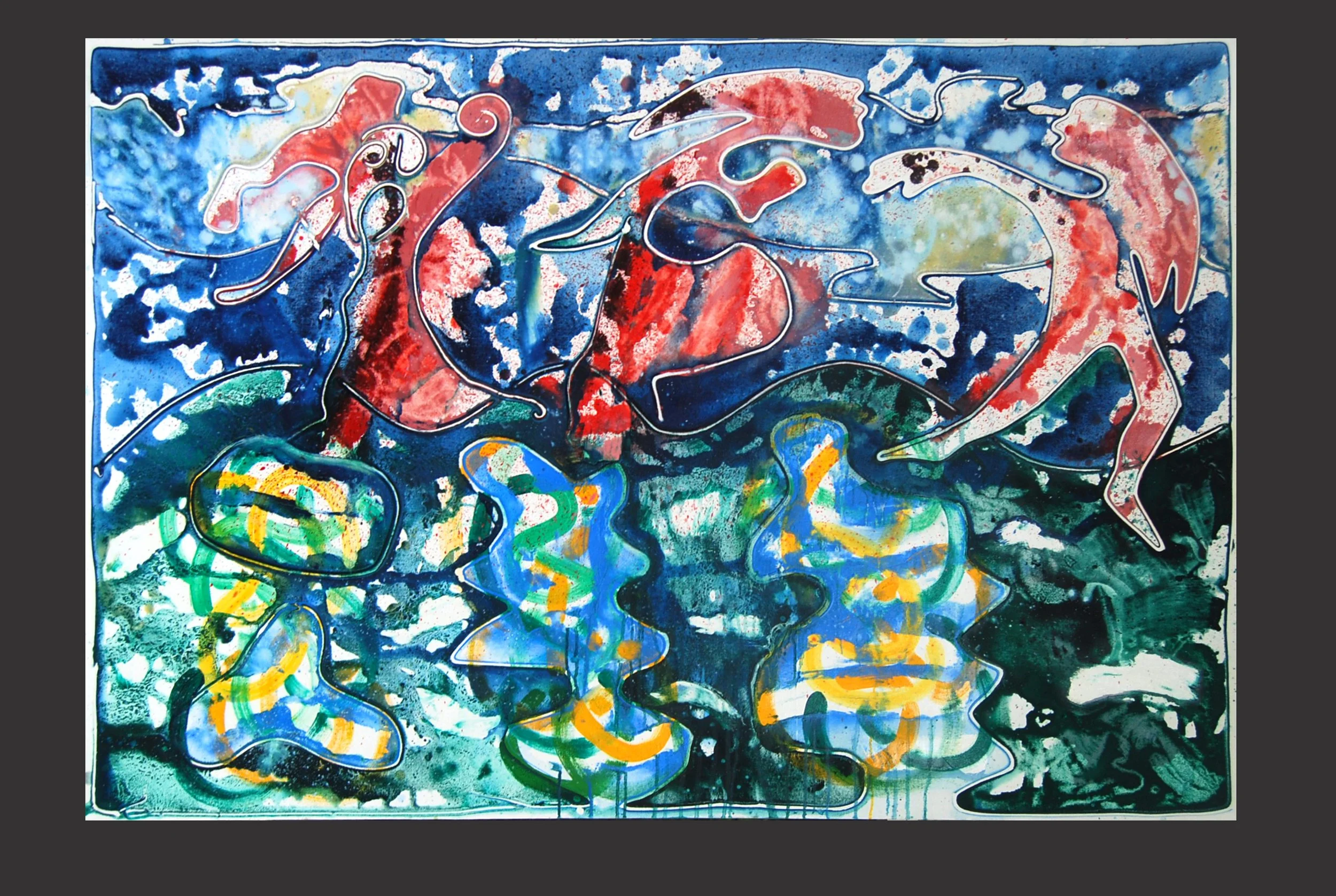 The three graces. Oil on canvas.36"x 44"