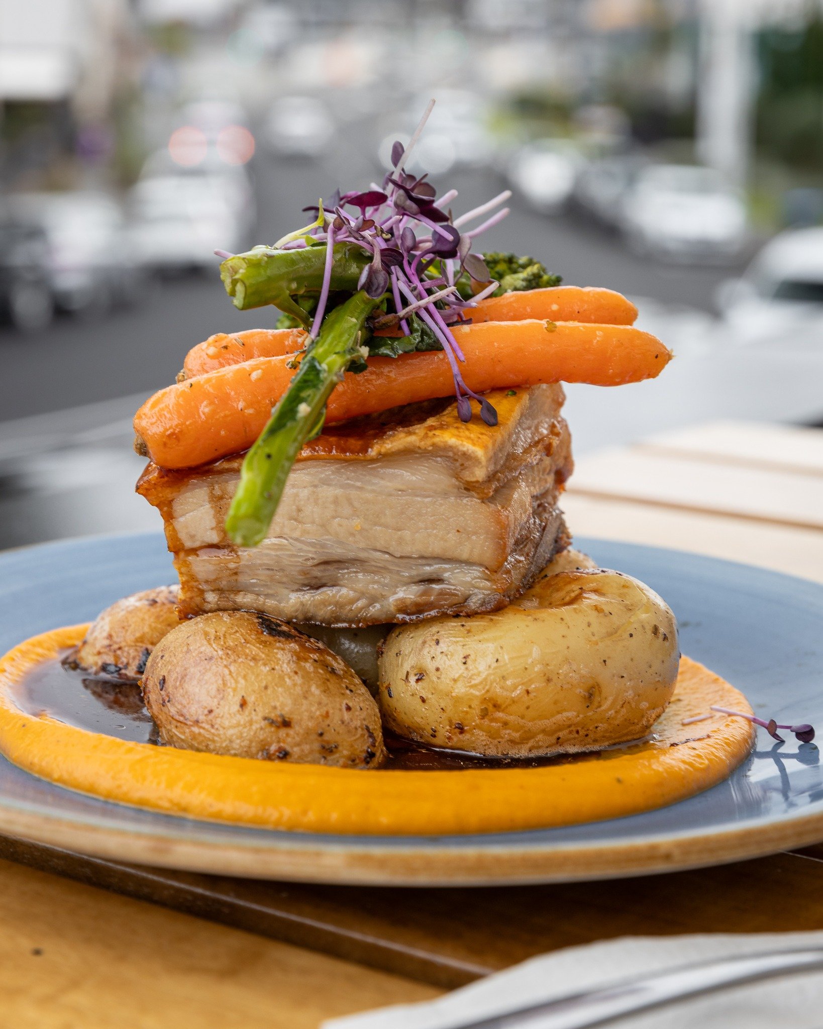 Some nights you just don't want to cook 😔 And for those nights, we've got our delicious Crispy Pork Belly 😍

Served with potato, caramelised onion and feta cheese hash cake, seasonal vegetables, and finished with roasted pumpkin pur&eacute;e &amp; 
