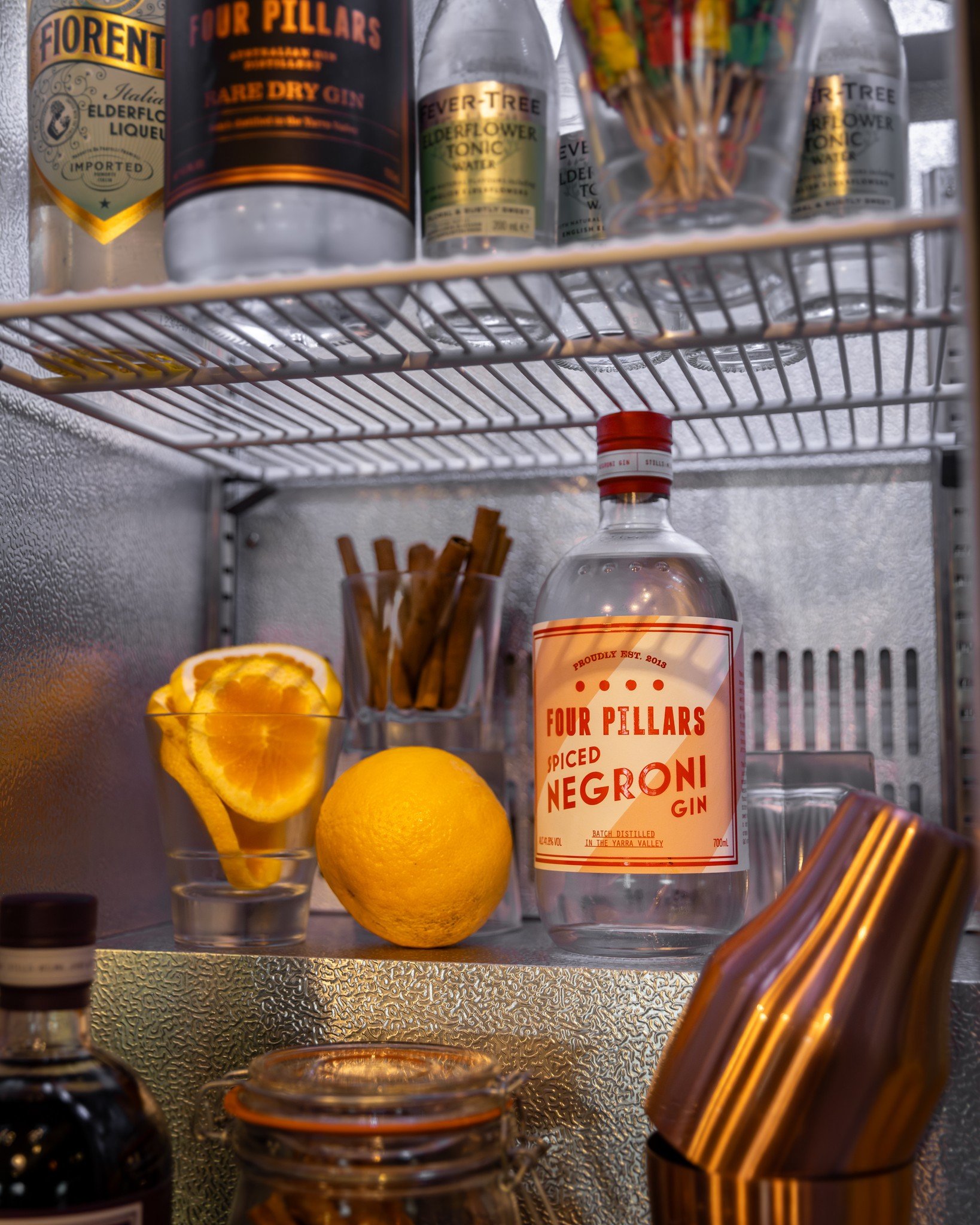 If you've visited recently, you might have seen our beautifully stocked @fourpillarsgin  display fridge! 🍸

We've got six refreshing cocktails for you to work your way through, including  our Four Pillars Negroni, a mix of Four Pillars Spiced Negron