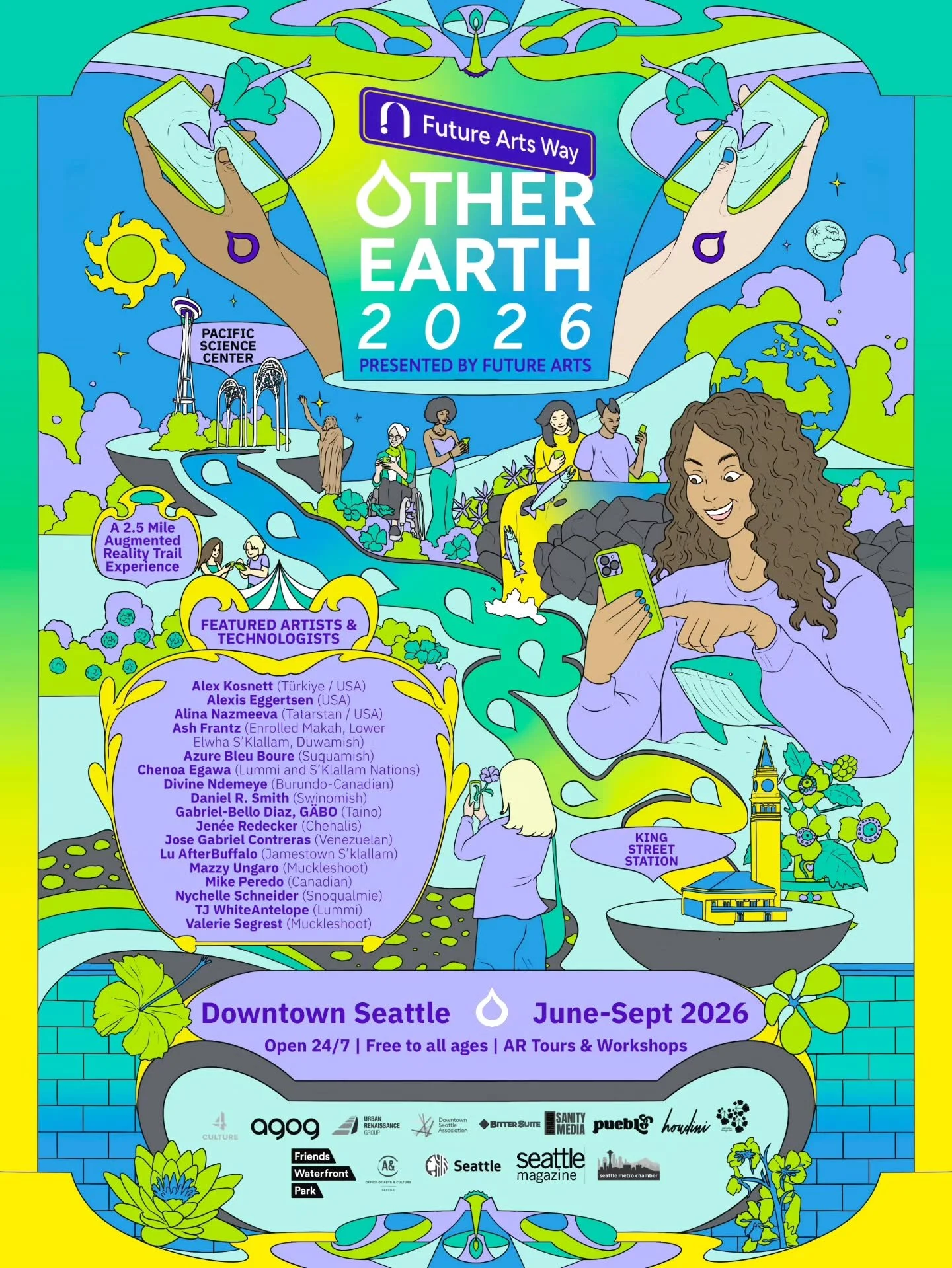🥳Today is the day 🥳 of our Opening Ceremony for Future Arts Way and we have a special treat for attendees. We have a very limited number of these original Future Arts Way posters designed by Rashi Garg @psykickstudio available on a first come first