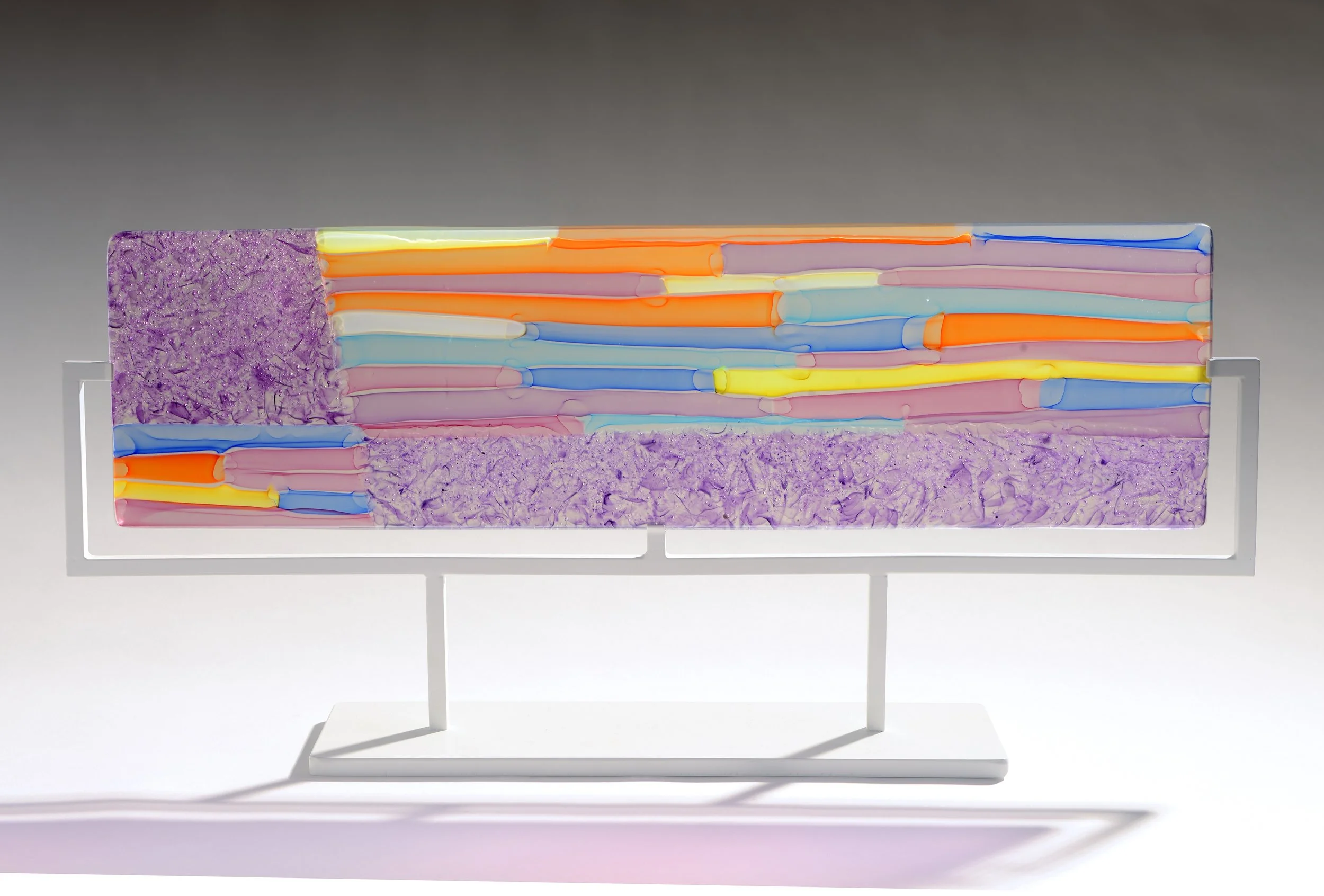 Tectonic by David Traub
650 x 300 x 120 including frame
For sale: $2500 - contact David directly on david.traub5@gmail.com.
This piece was inspired by some research i did on the earthquakes and their effect on the landscape.
David has worked in glas