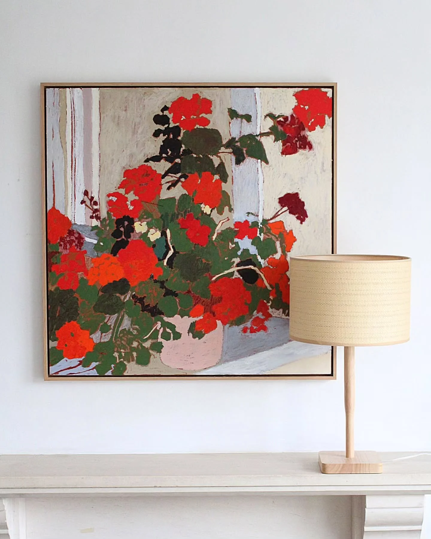 Geraniums No.1
Oil sticks on wood 
30 x 30&quot;
Sold recently @myloart

Geraniums No.2 is currently available online or to view at the gallery in Hampshire 

#contemporaryart #botanicalpaintings #artandinteriors #originaloilpaintings #interiorinspo 