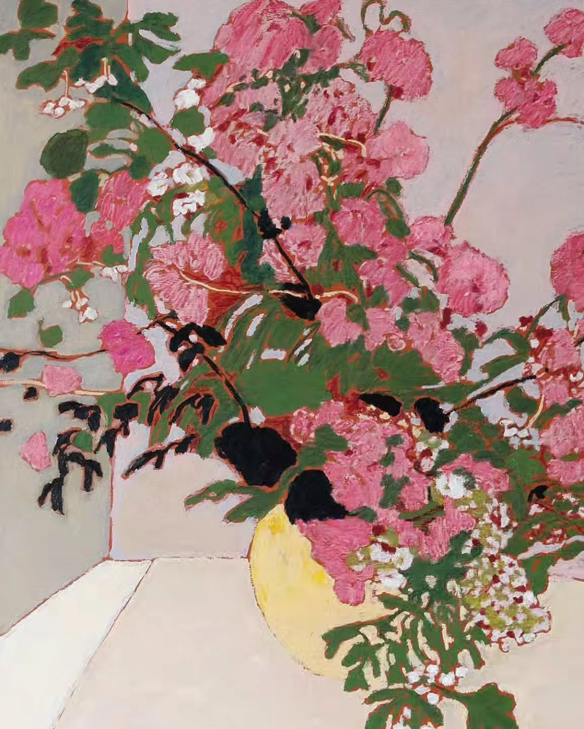 Details from Red Valerian 
30 x 30" Oil stick on wood
Now available @myloart

#spring #oilflowers #contemporarypainter #artgalleryuk