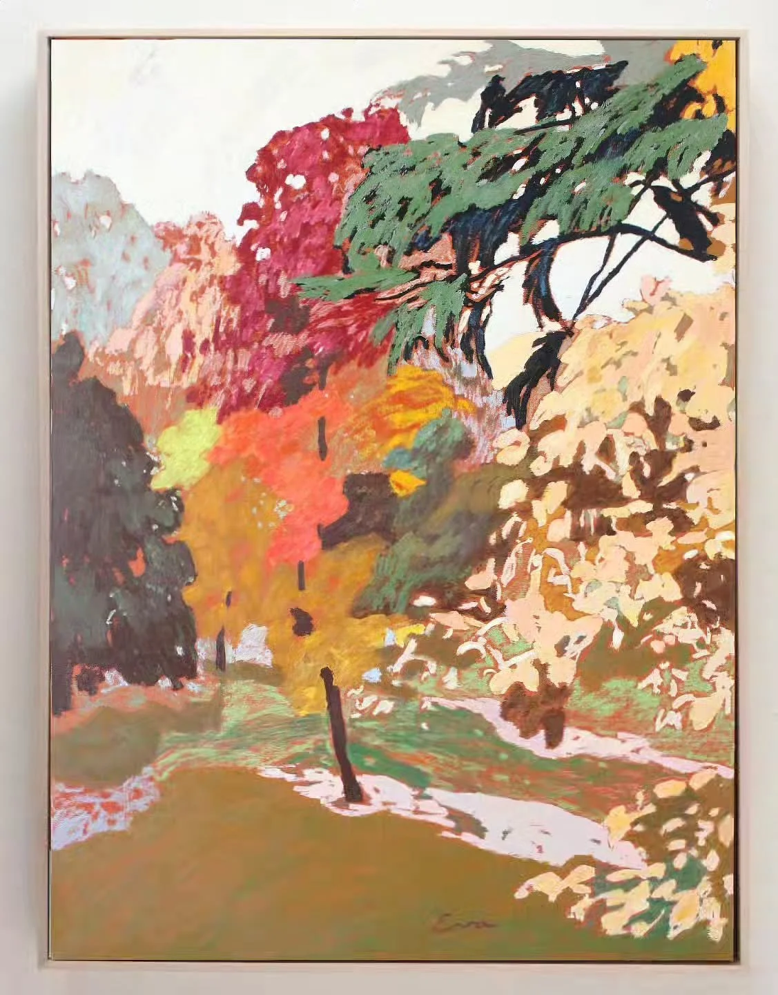 Norway Maple, 90 x 120 cm (SOLD)
Oil sticks on wood, framed 

Available this Wednesday 4th with @the.art.buyer at the Battersea @affordableartfairuk 
Stand H1, PV 5-9pm
There are a limited number of complimentary tickets available through The Art Buy