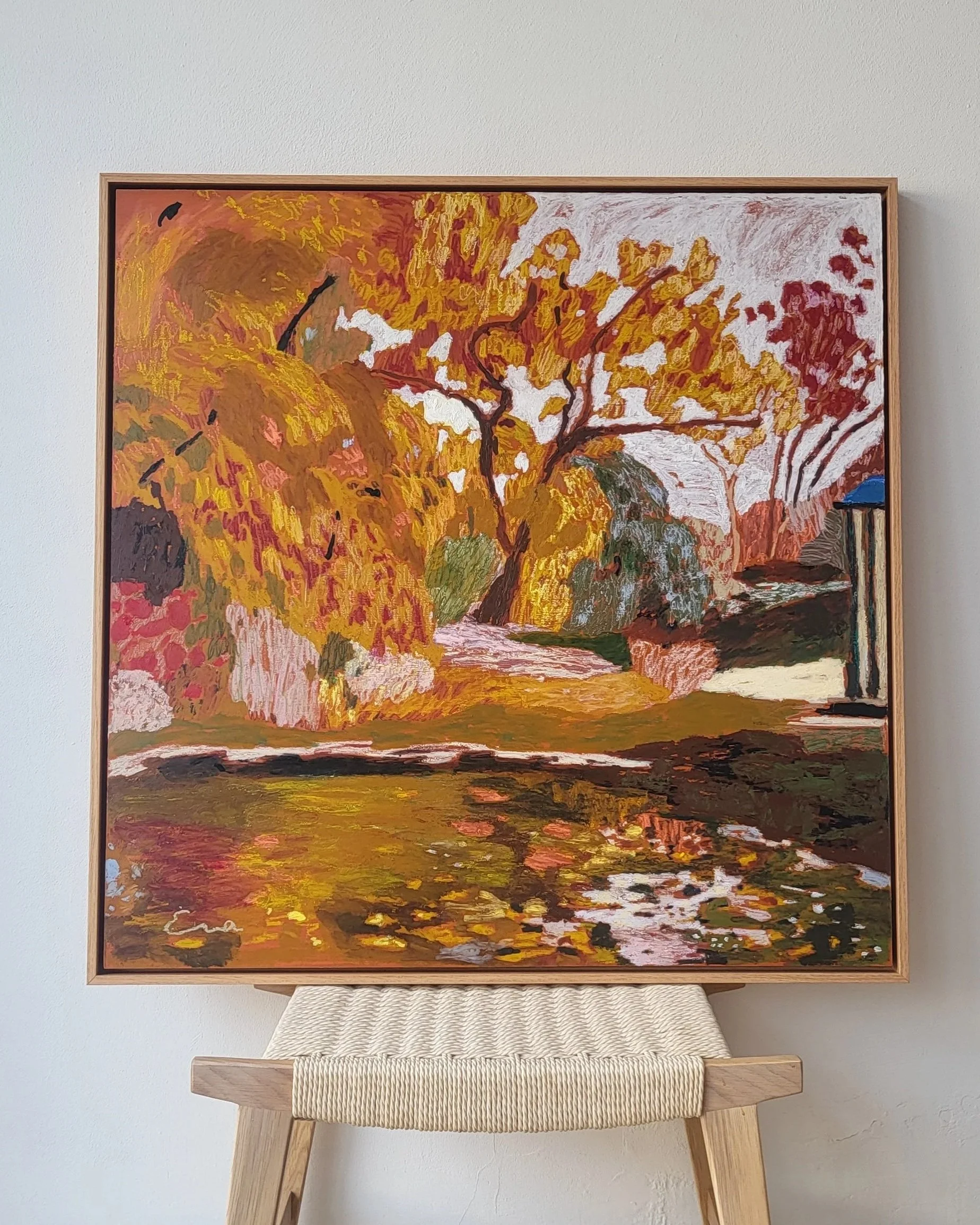 Water Lily Lake, 76 X 76 CM Framed