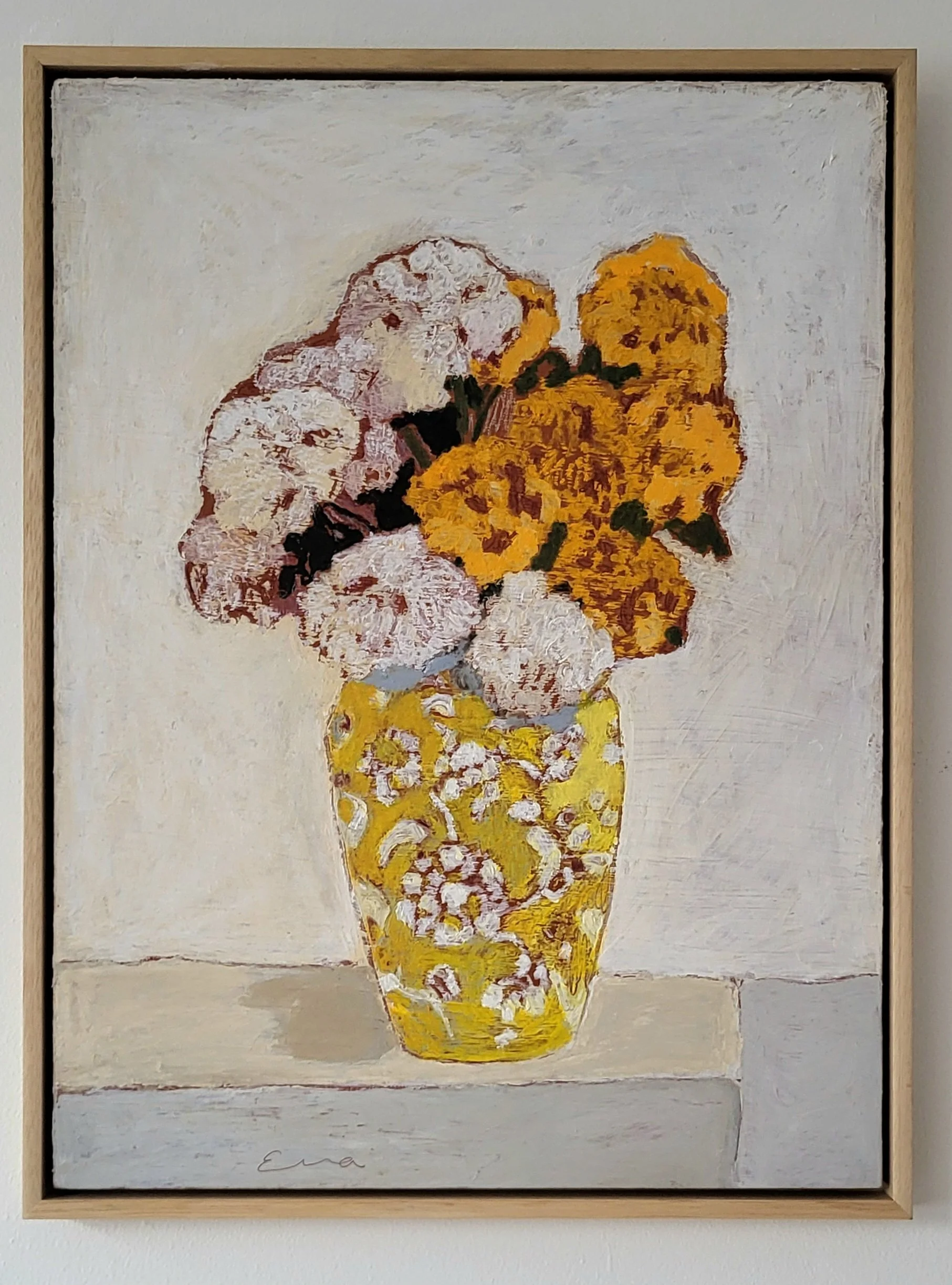 Marigolds in Vase, 46 x 61 cm