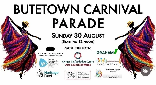 Butetown Carnival 2026

📅 Sunday 30 &amp; Monday 31 August 2026
📍 Cardiff Bay &ndash; Wales Millennium Centre, Pierhead Building &amp; Senedd Steps
🎟 FREE ENTRY

This August Bank Holiday is Butetown Carnival 2026 - two unforgettable days of music,