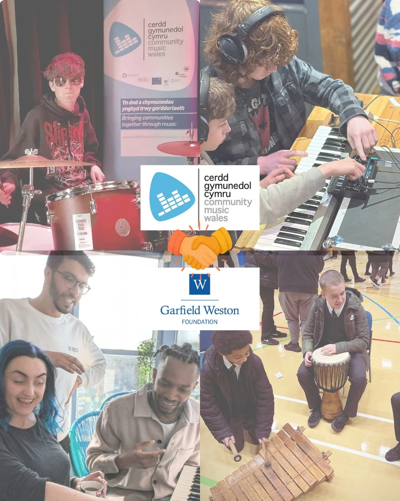 Exciting news!🥳

We&rsquo;re delighted to share that Community Music Wales has received generous core funding from the Garfield Weston Foundation (@westonfdn) 💙

Core funding is so important to charities like ours. This flexible support helps stren