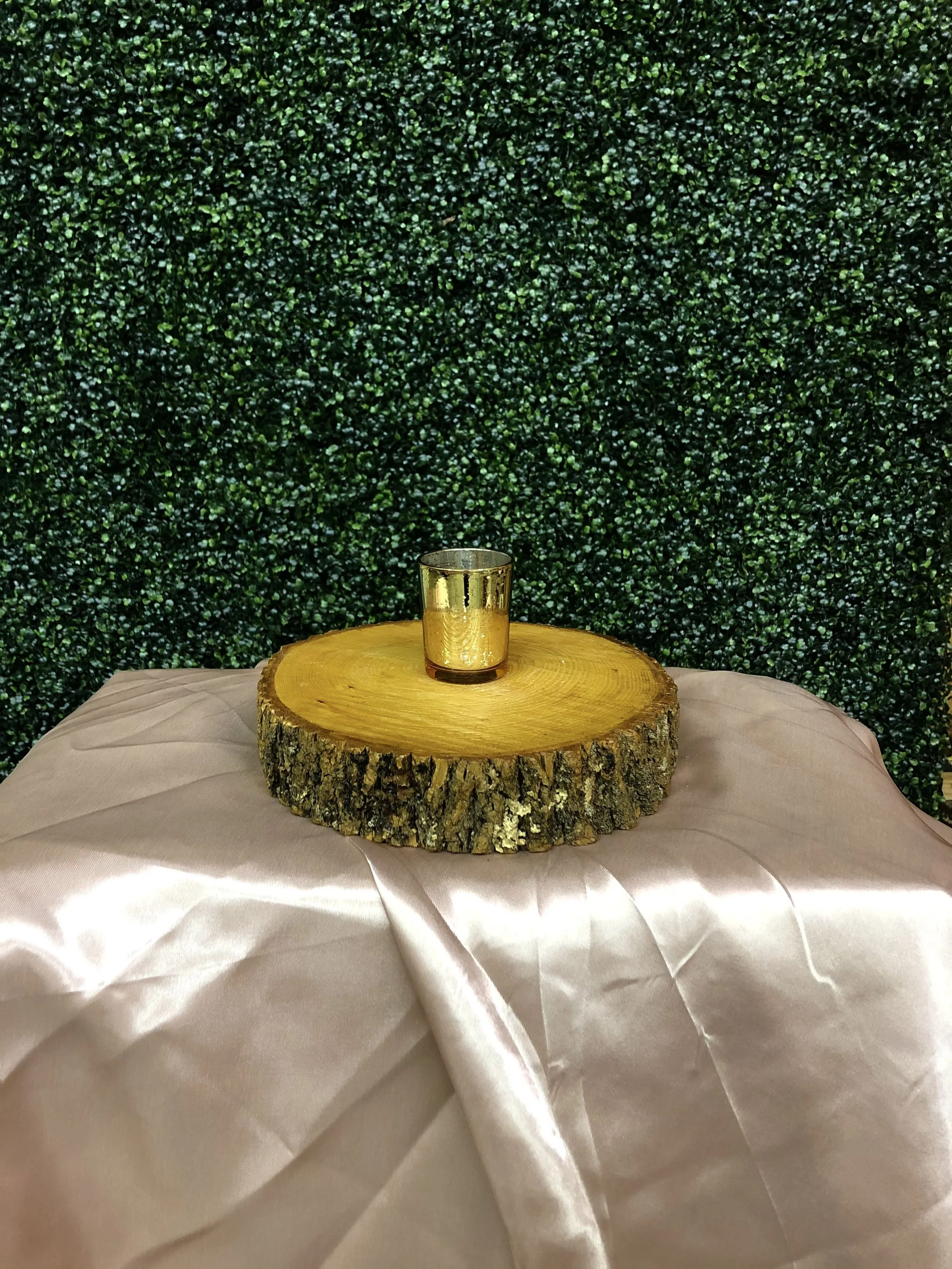 Small Gold Speckled Glass Votive