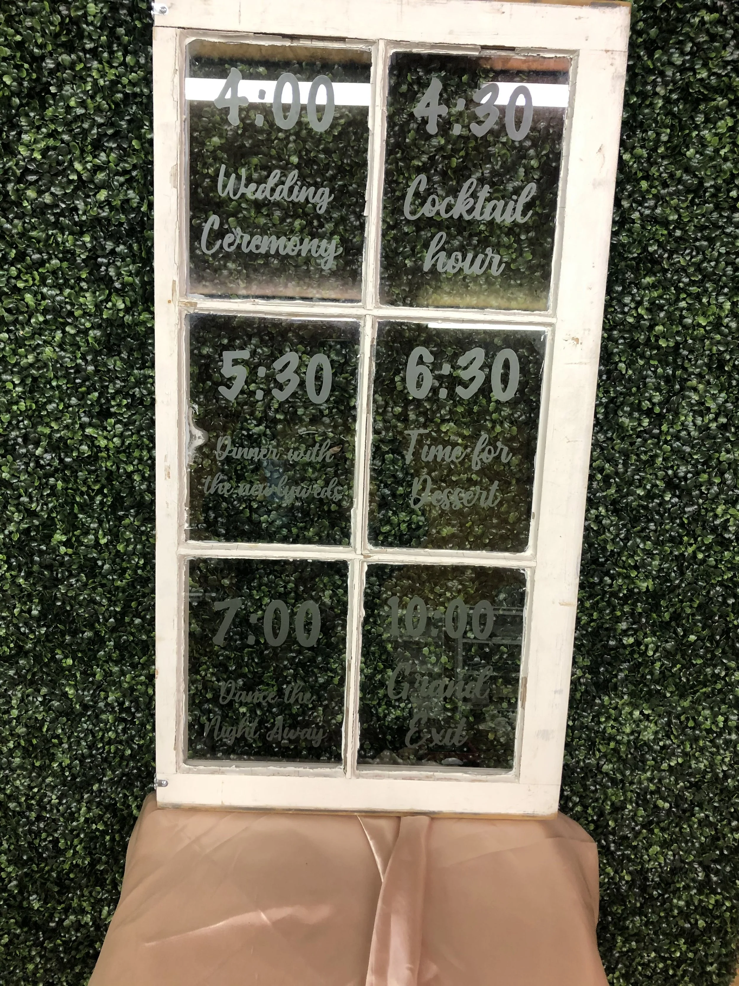 Window wedding sign | Honestweddingadvice.com