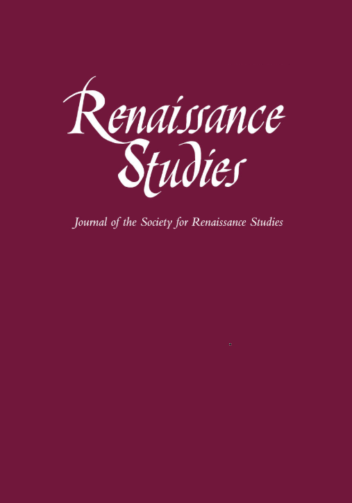 Renaissance Studies special issue published with introduction and article by Eli Cumings