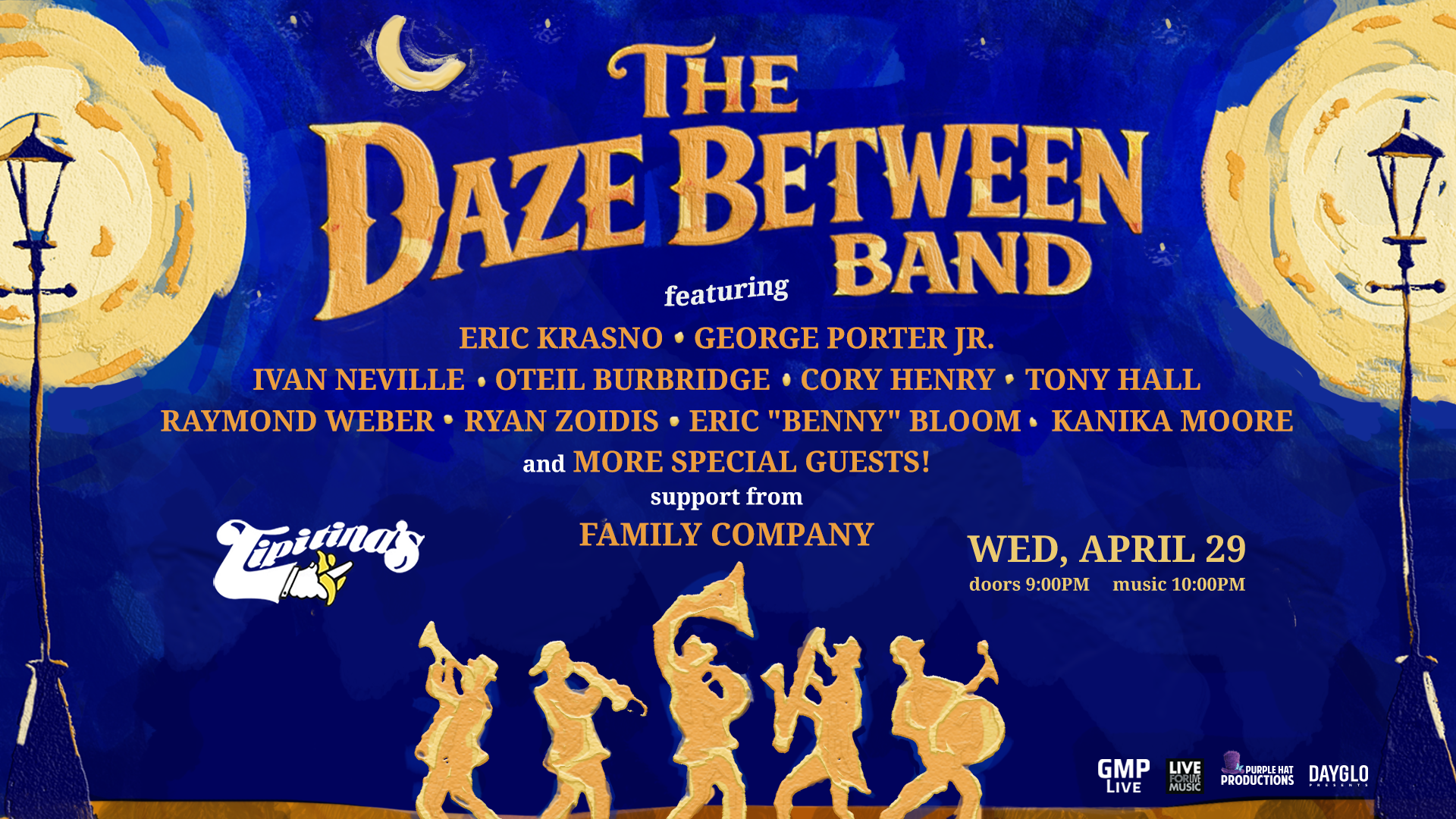 Daze Between Band ft. Eric Krasno, George Porter Jr., Ivan Neville, Oteil Burbridge, Cory Henry & More!