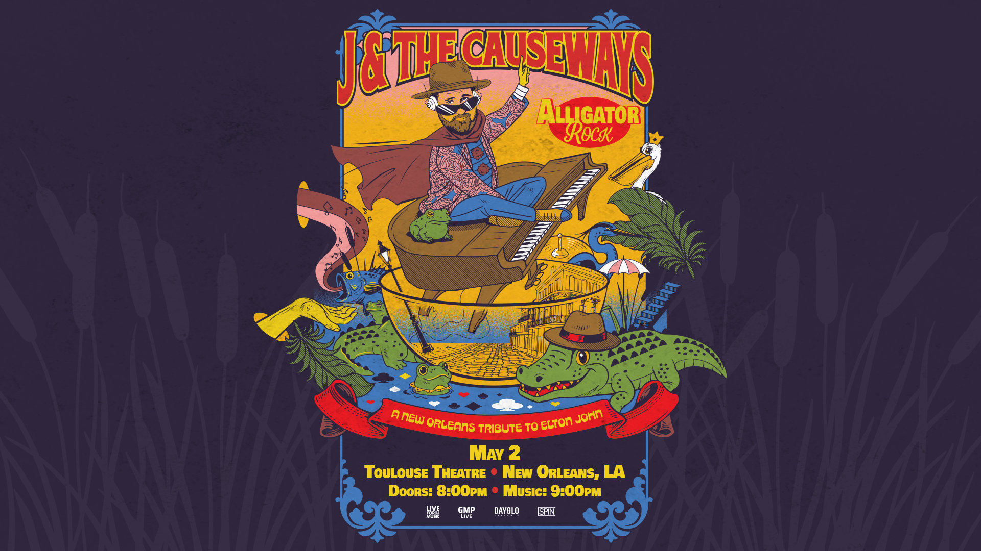 J & The Causeways: Alligator Rock - A New Orleans Tribute To Elton John