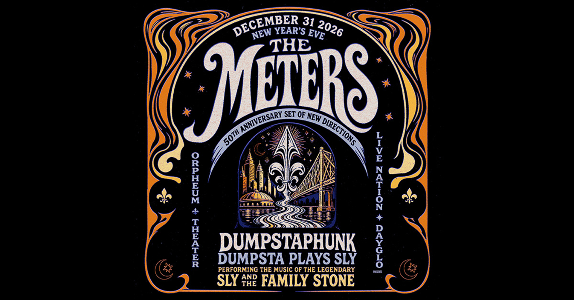The Meters play New Directions 50th Anniversary Set, with Dumpstaphunk’s ‘Dumpsta Plays Sly’ Tribute to Sly &amp; The Family Stone