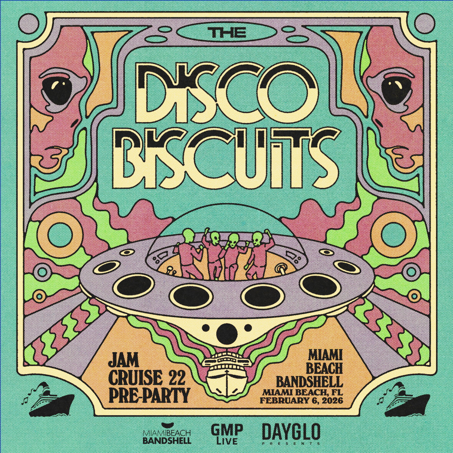 The Disco Biscuits Jam Cruise Pre-Party at Miami Beach Bandshell, February 6th, 2026