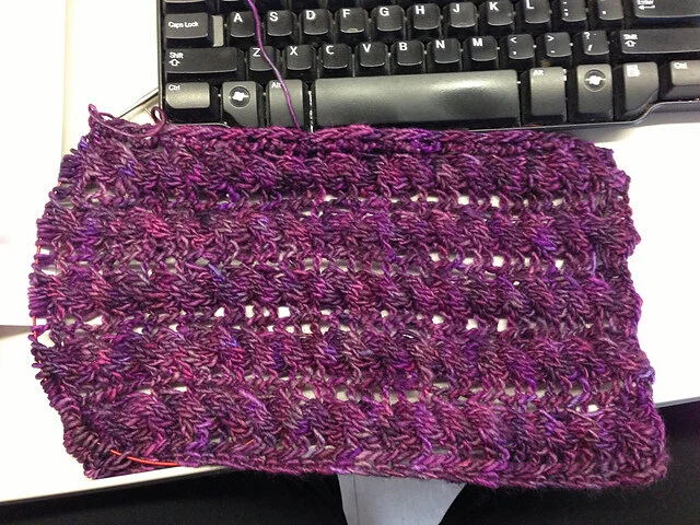 FO: Cabled Lace Scarf