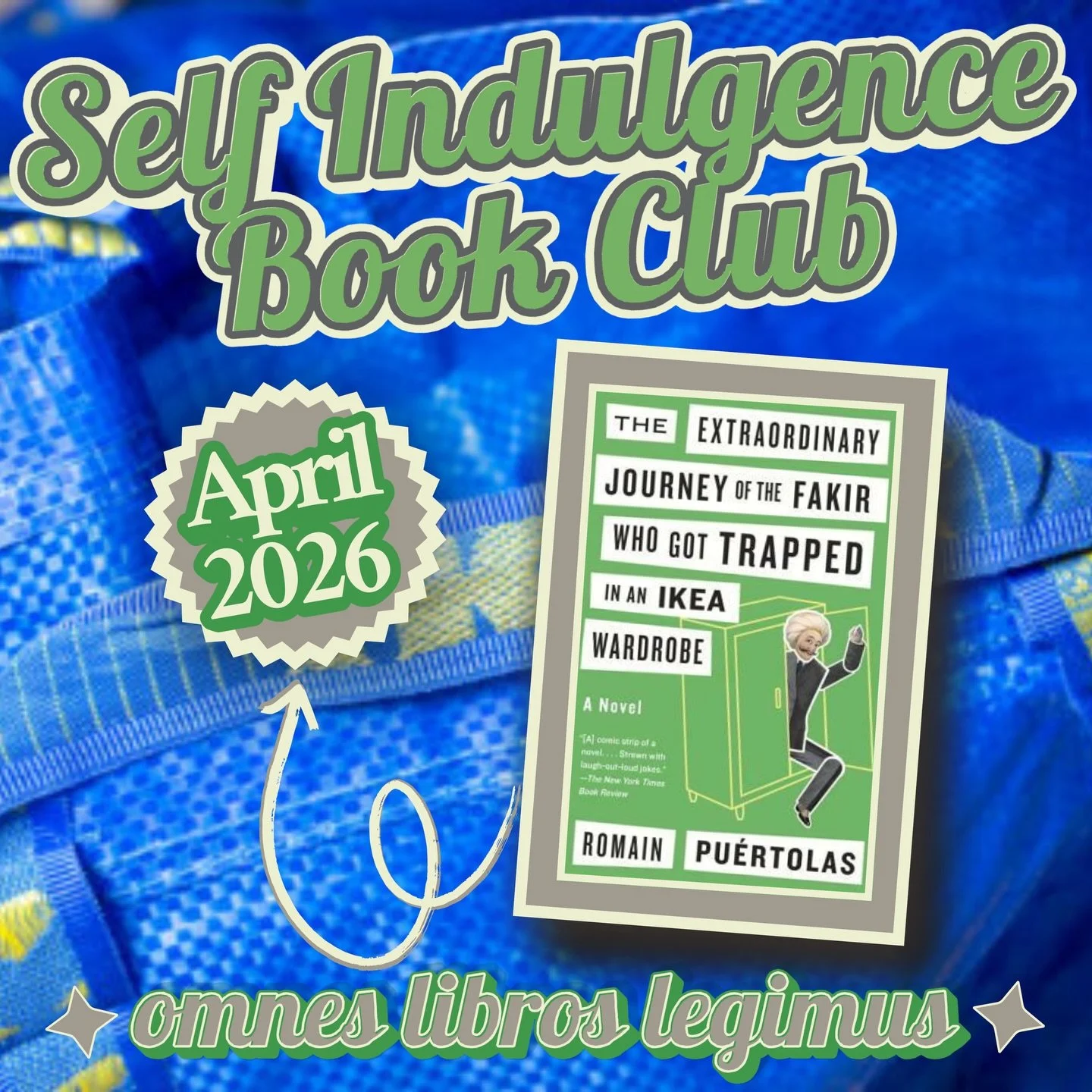 ☔️ April is here and the SIBC will be reading Roman Puertolas&rsquo;s The Extraordinary Journey of the Fakir Who Got Trapped in an IKEA Wardrobe. 

Find a copy in your preferred format and join the club to read with us: https://tinyurl.com/FableSIBC
