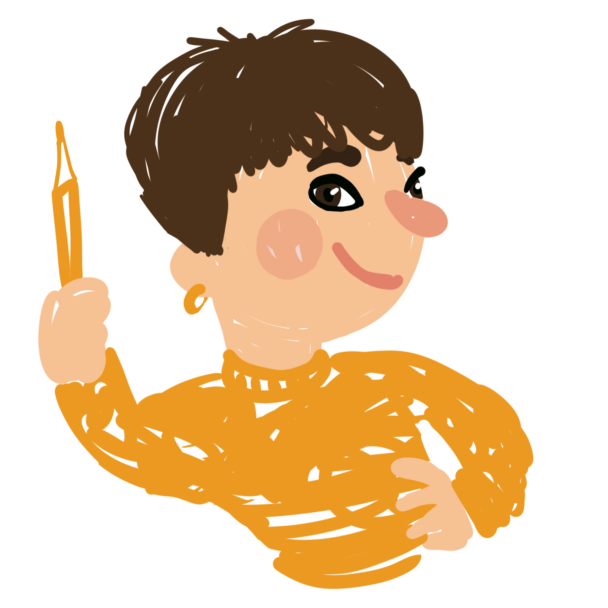 Talking about the drawing practice