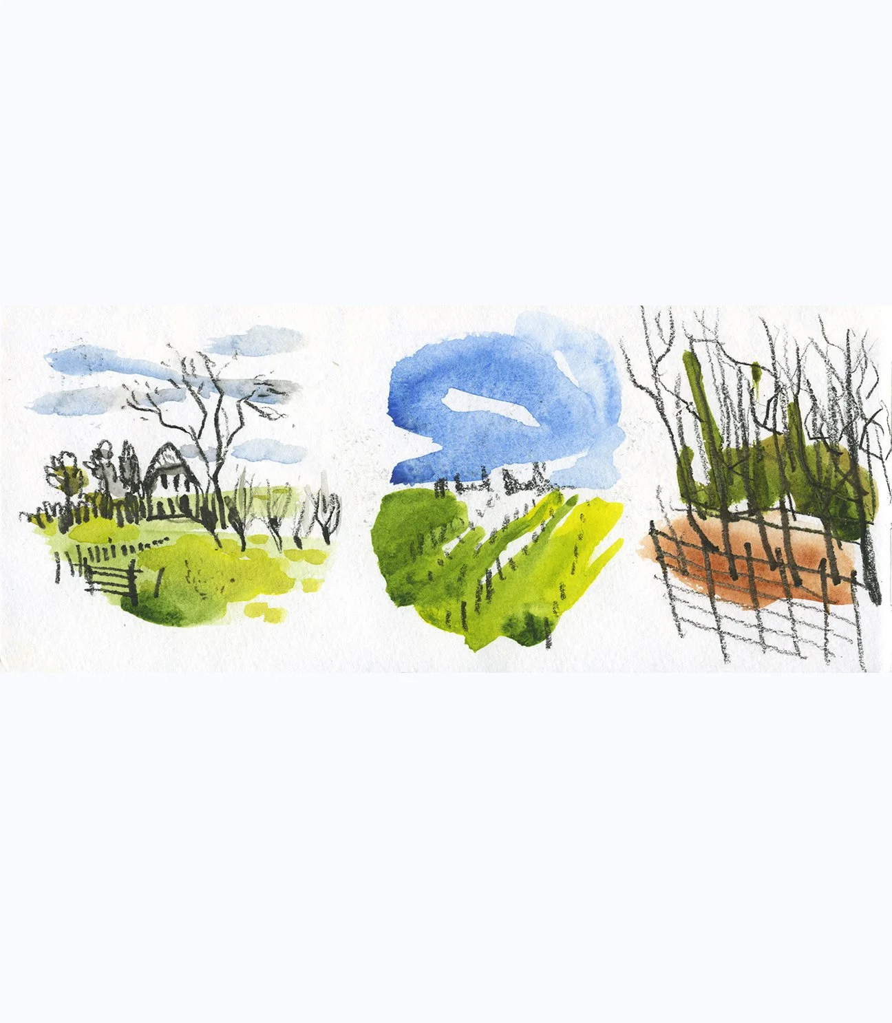 Playing with the format and size of your sketchbook