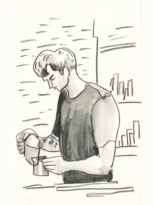 Quick Café Sketch in 5 Minutes 