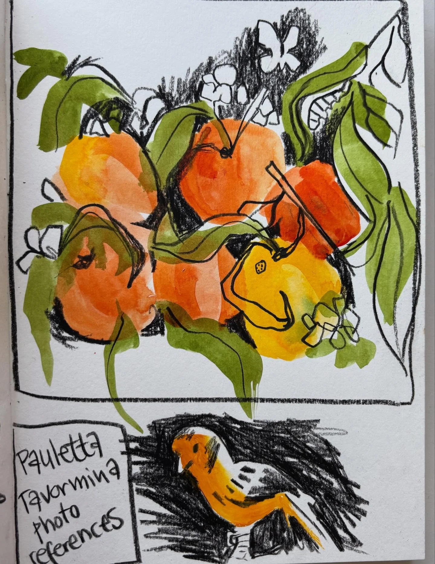 I took an end-of-morning break for some colorful creativity, and joined @puapualena &lsquo;s monthly live drawing session (finally I managed to attend live!) 

I love her art and being part of her community on her Patreon. I learn so much, especially