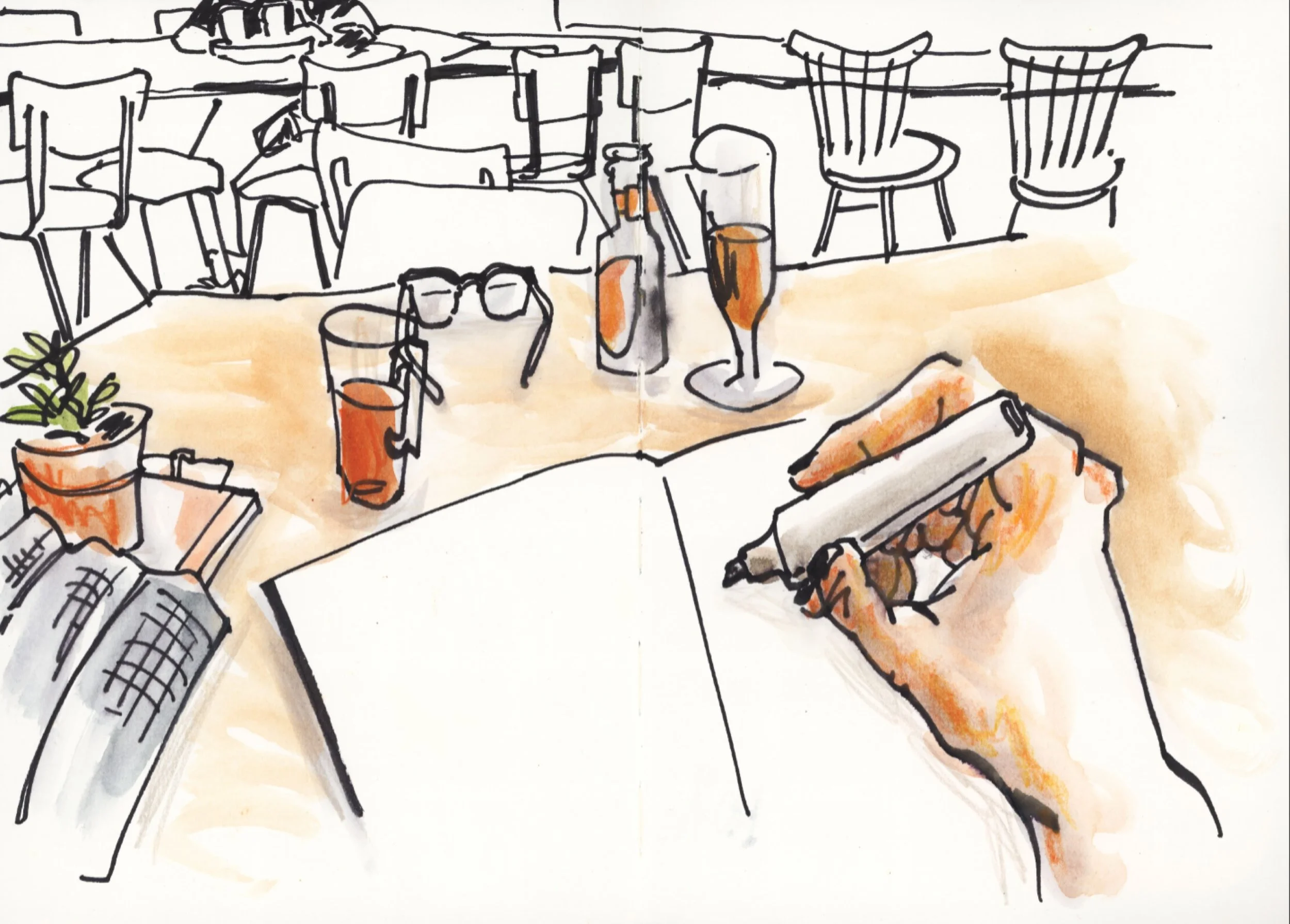 When I was in Paris, there were many opportunities to hoard yummy art supplies. But I know that I have everything that I need, so I held myself back. The only thing I bought was a &euro;2 high liter. A black highlighter. I&rsquo;d never seen that bef